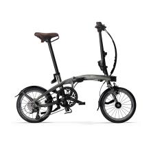Faltrad Klapprad ultrakompakt 16 Zoll Fold Light 1 Second aluminiumgrau