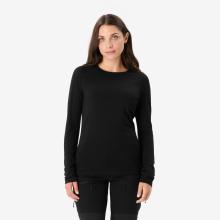 Merino Funktionsshirt Damen langarm 100 % Merino - schwarz