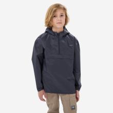 Regenjacke Kinder wasserdicht halber RV Gr. 122–170 - MH100 schwarz