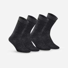 Wintersocken halbhoch Merinowolle Winterwandern - SH900 Doppelpack schwarz