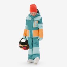Skijacke Kinder 5–9 Jahre warm wasserdicht - 500 blau