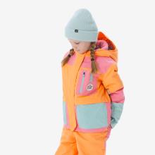 Skijacke Winterjacke Kinder 5–9 Jahre warm wasserdicht - 500 orange/rosa