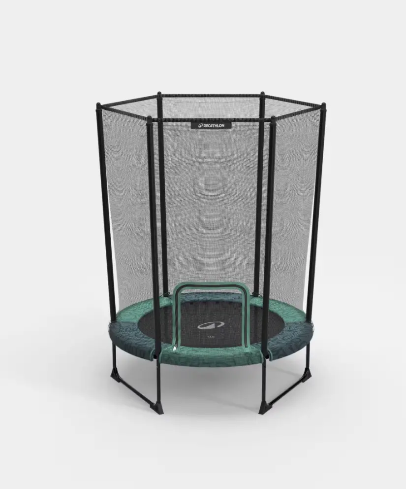 DOMYOS Trampolin Indoor mit Sicherheitsnetz - 140 - Indoor Trampolin für Kids