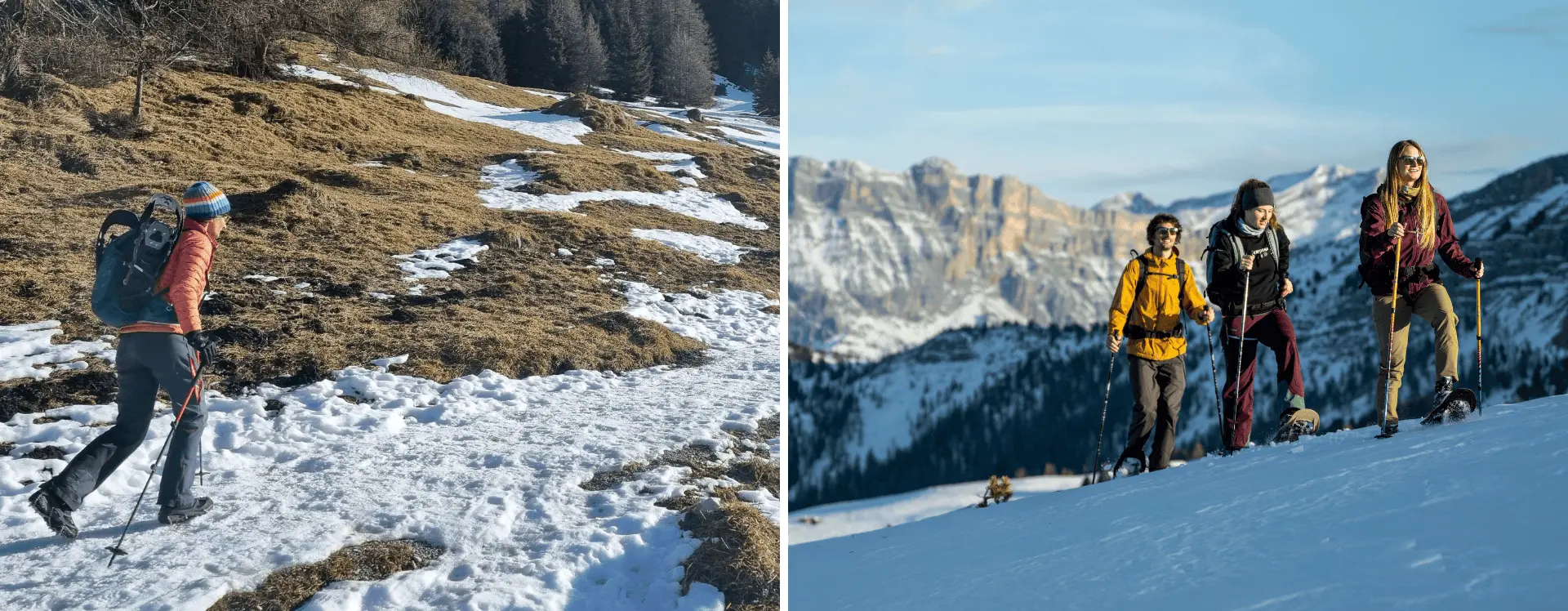 Auch beim Zustieg zur Schneeschuhwanderung: Spikes halten dich fest. Alle Fotos, wenn nicht anders angegeben: Kochalpin [Werbung]