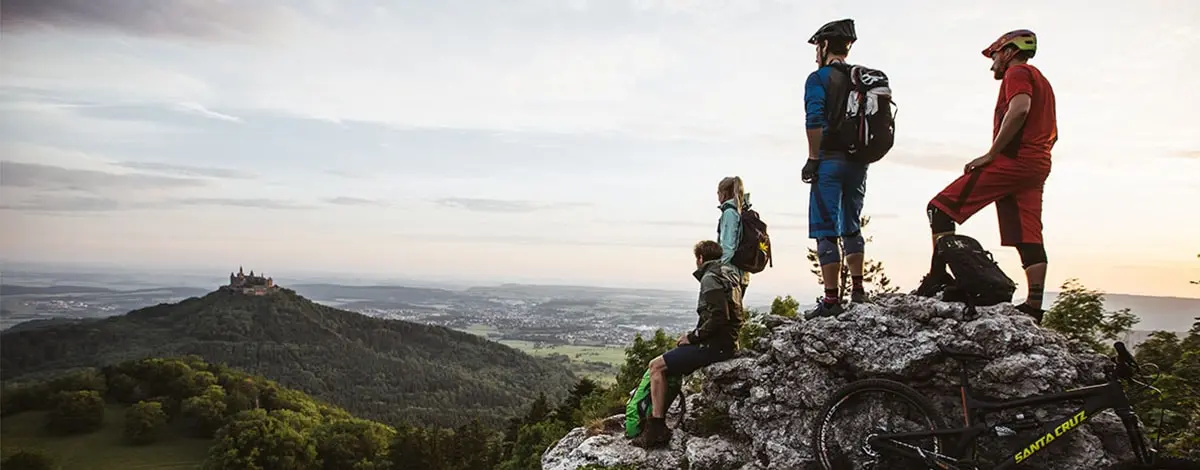 Höhepunkt des GONSO-Trails: Der View auf Burg Hohenzollern. Foto: Albstadt Tourismus