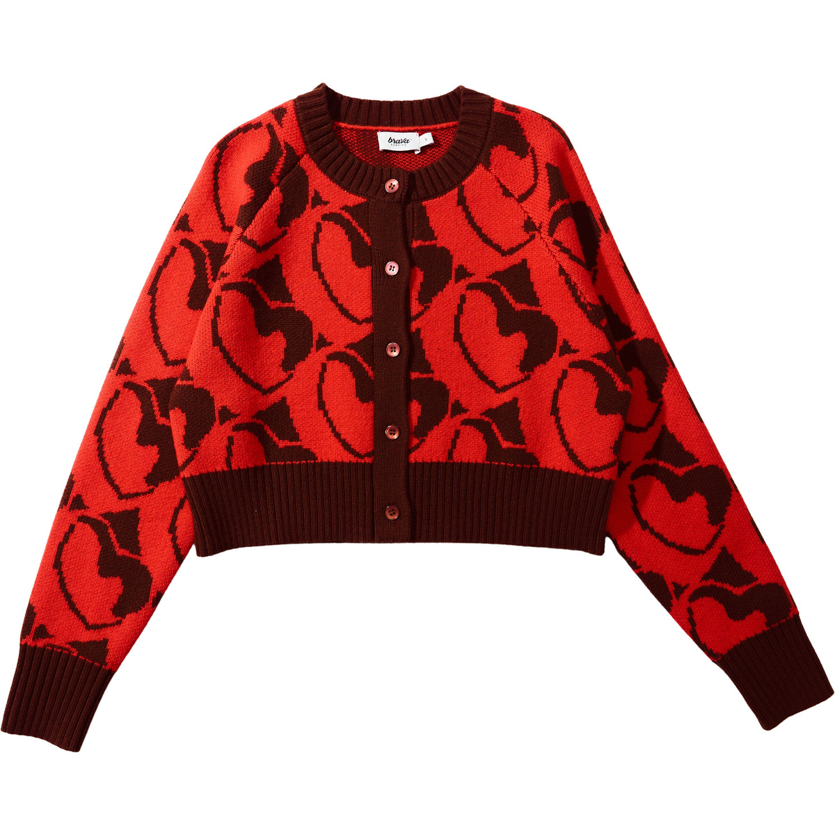 Brava Fabrics Damen Heart Wool Cropped Jacke