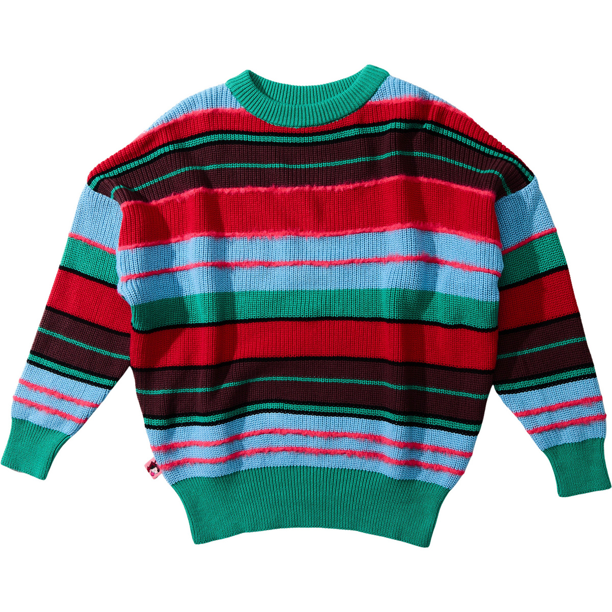 Brava Fabrics Damen Multistriped Batwing Pullover