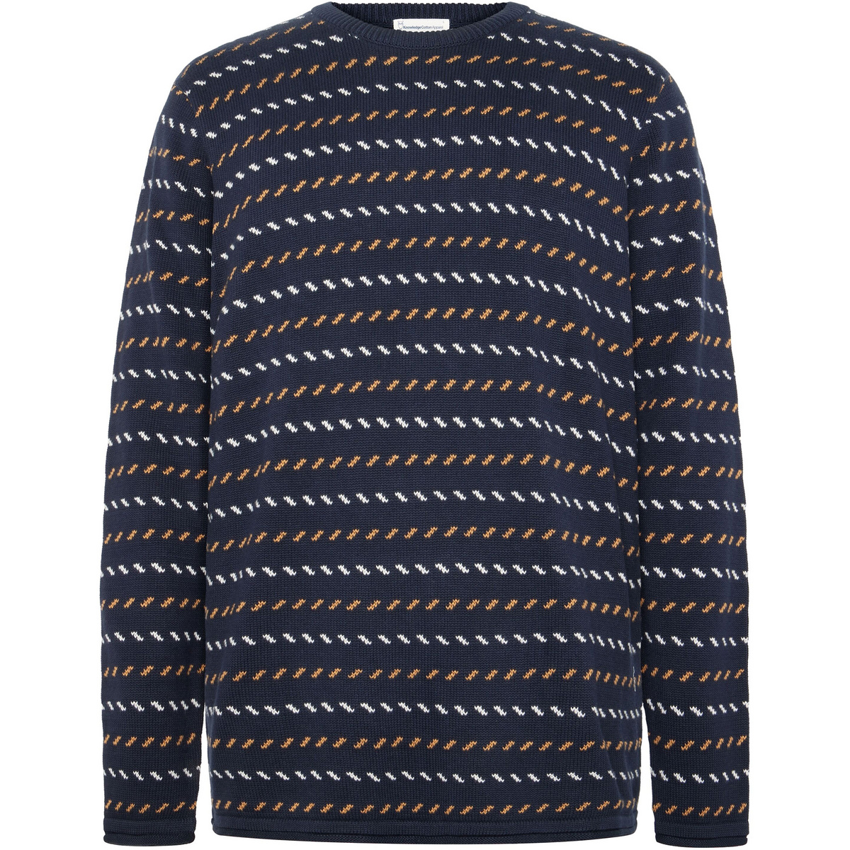 KnowledgeCotton Apparel Herren Jacquard Crew Neck Knit Pullover
