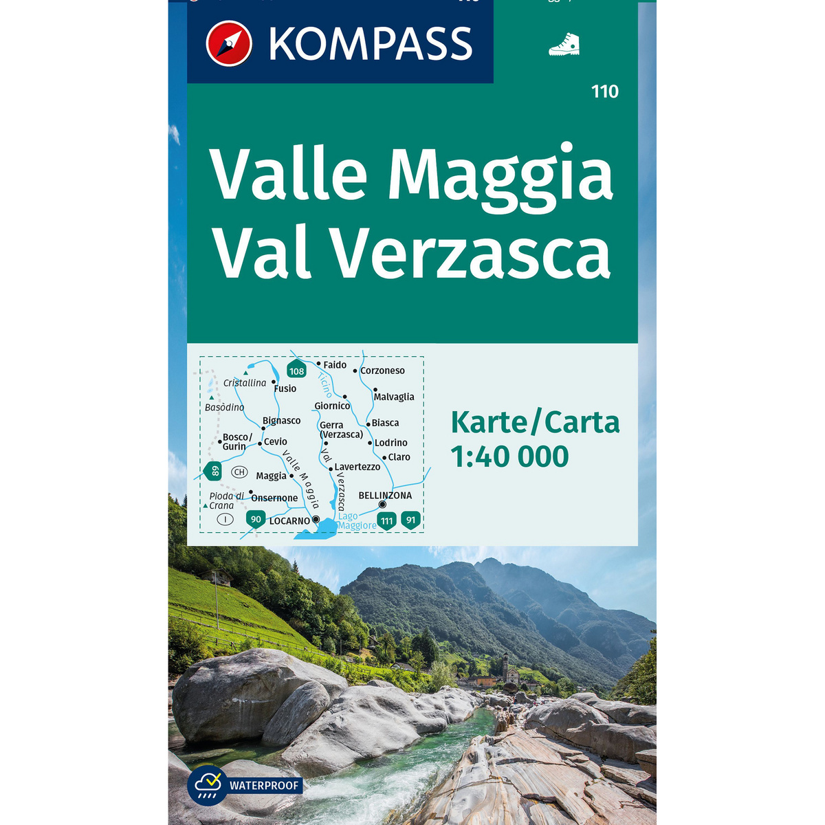 Kompass Verlag WK 110 Valle Maggia - Val Verzasca