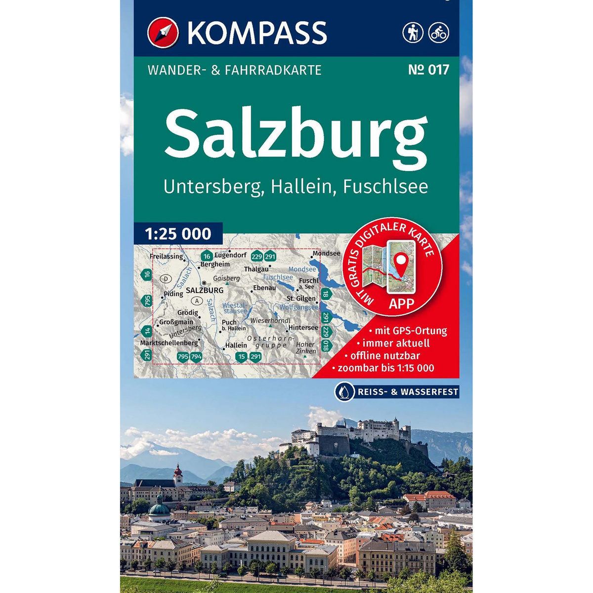 Kompass Verlag WK 017 Salzburg und Umgebung