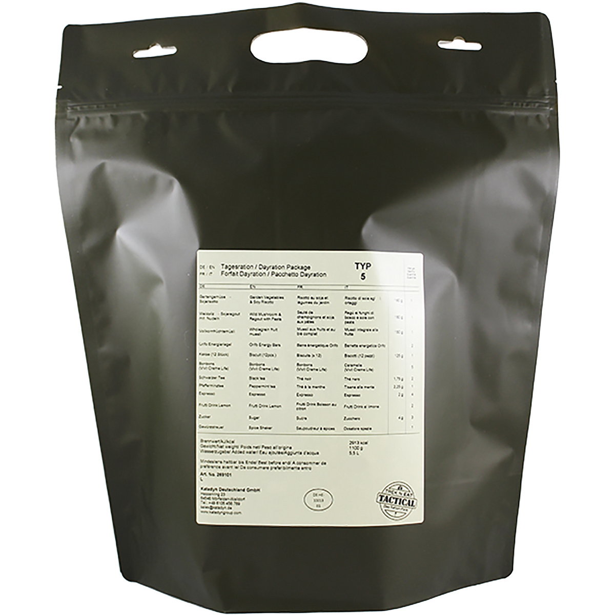 Trek'n Eat Day Ration Pack Typ 5 Tactical Line-vegetarisch
