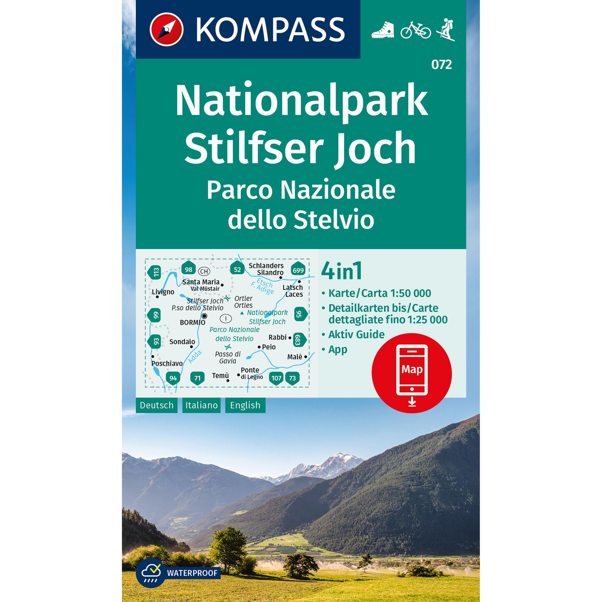 Kompass Verlag WK 72 Nationalpark Stilfser Joch