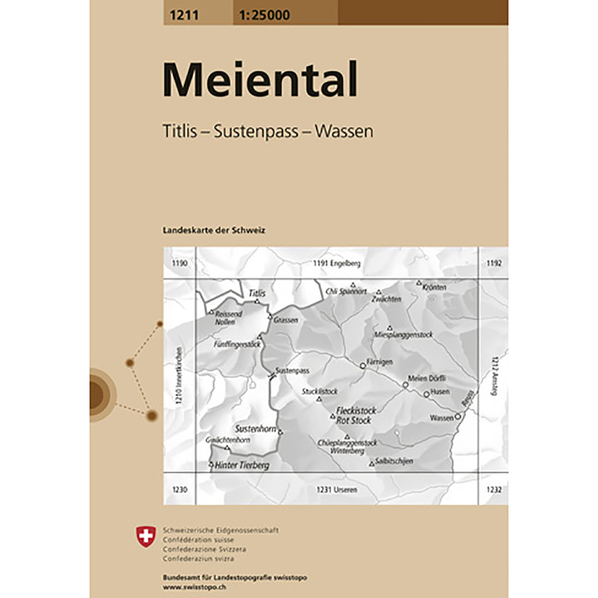 Swisstopo Meiental 1211 Landeskarte 1:25 000