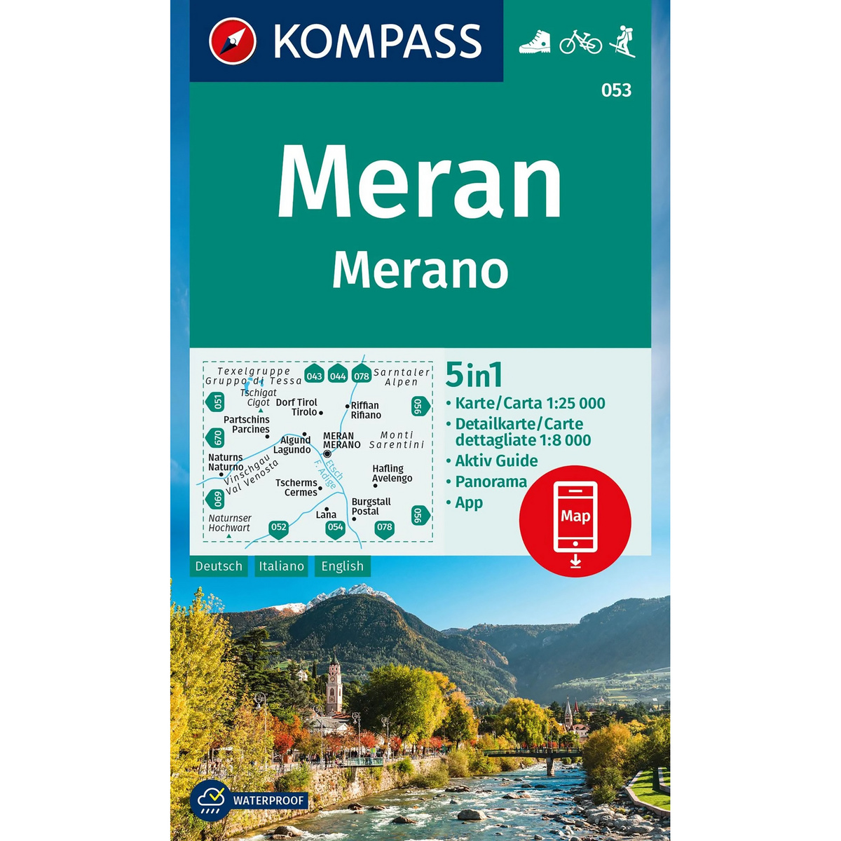 Kompass Verlag WK 53 Meran und Umgebung
