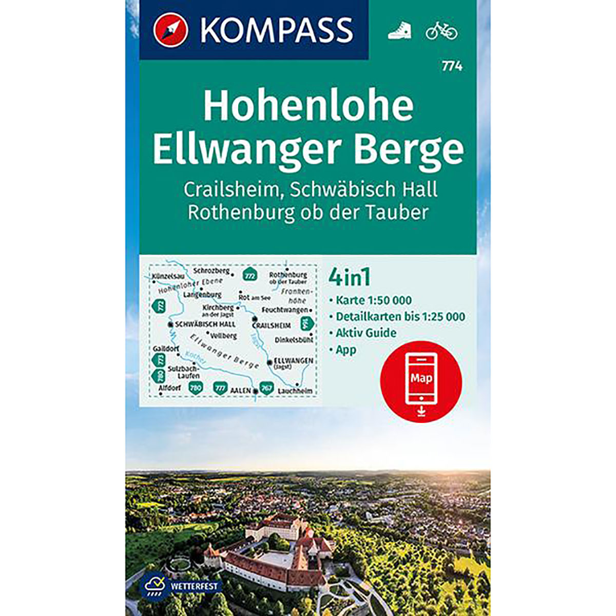 Kompass Verlag WK 774 Hohenlohe - Ellwanger Berge
