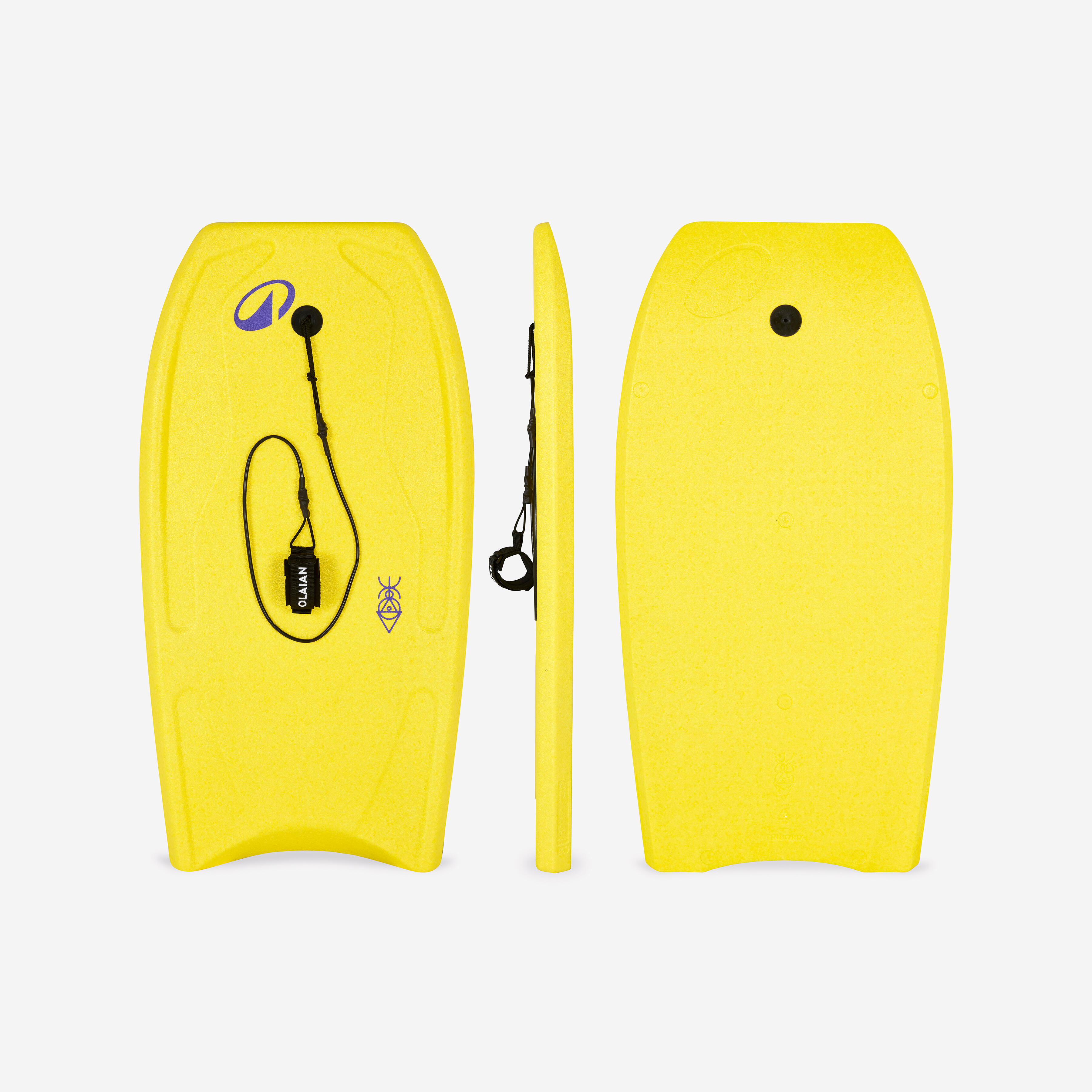 Bodyboard Einsteiger Monomaterial vorgeformt 100 gelb