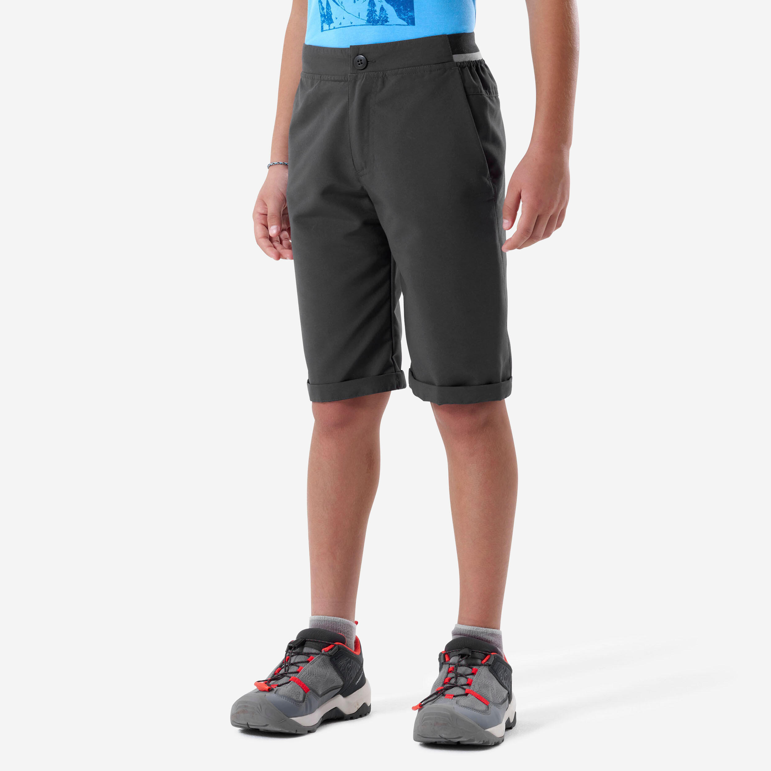 Wandershorts Kinder Wandern - MH100 grau
