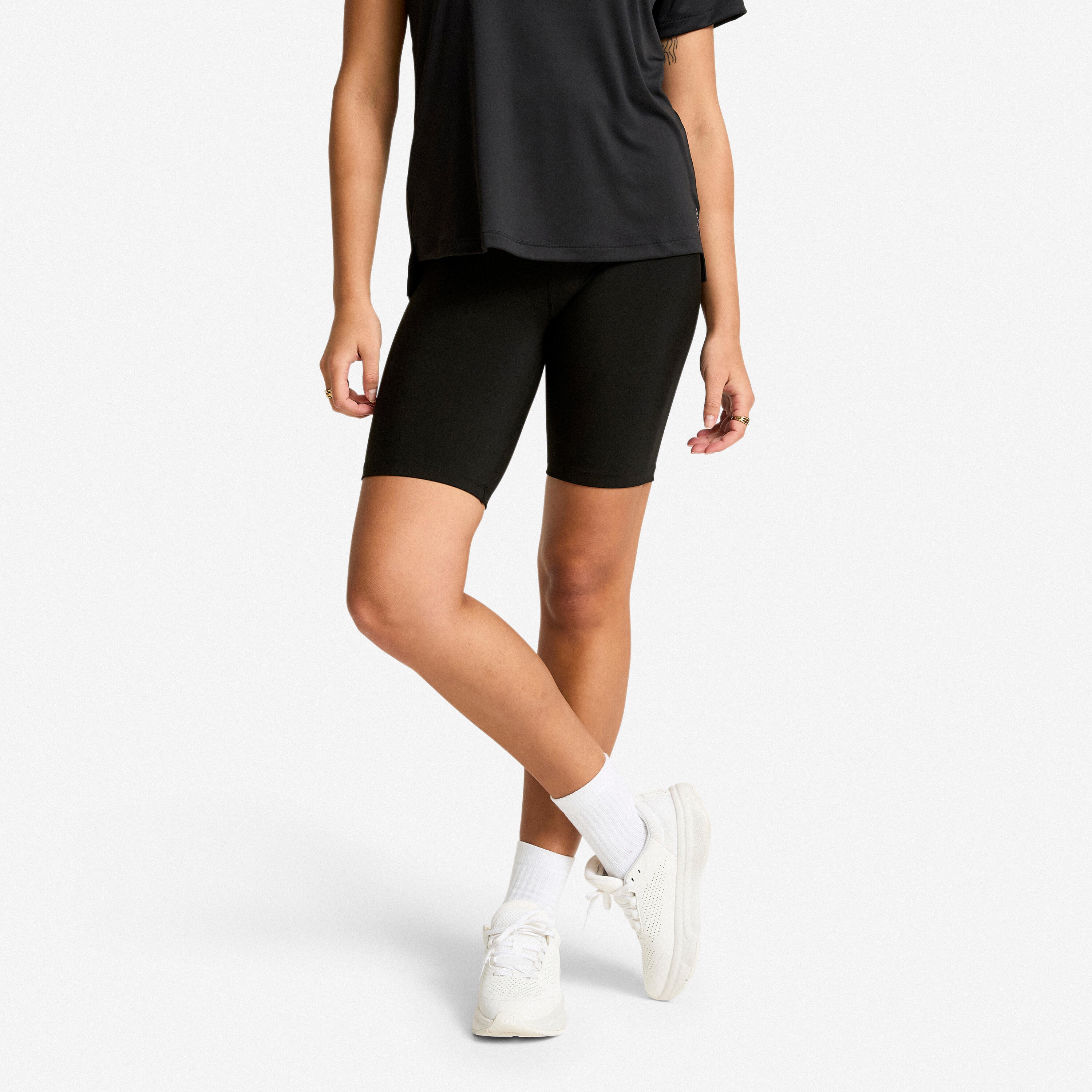 Radlerhose Damen Basic - schwarz