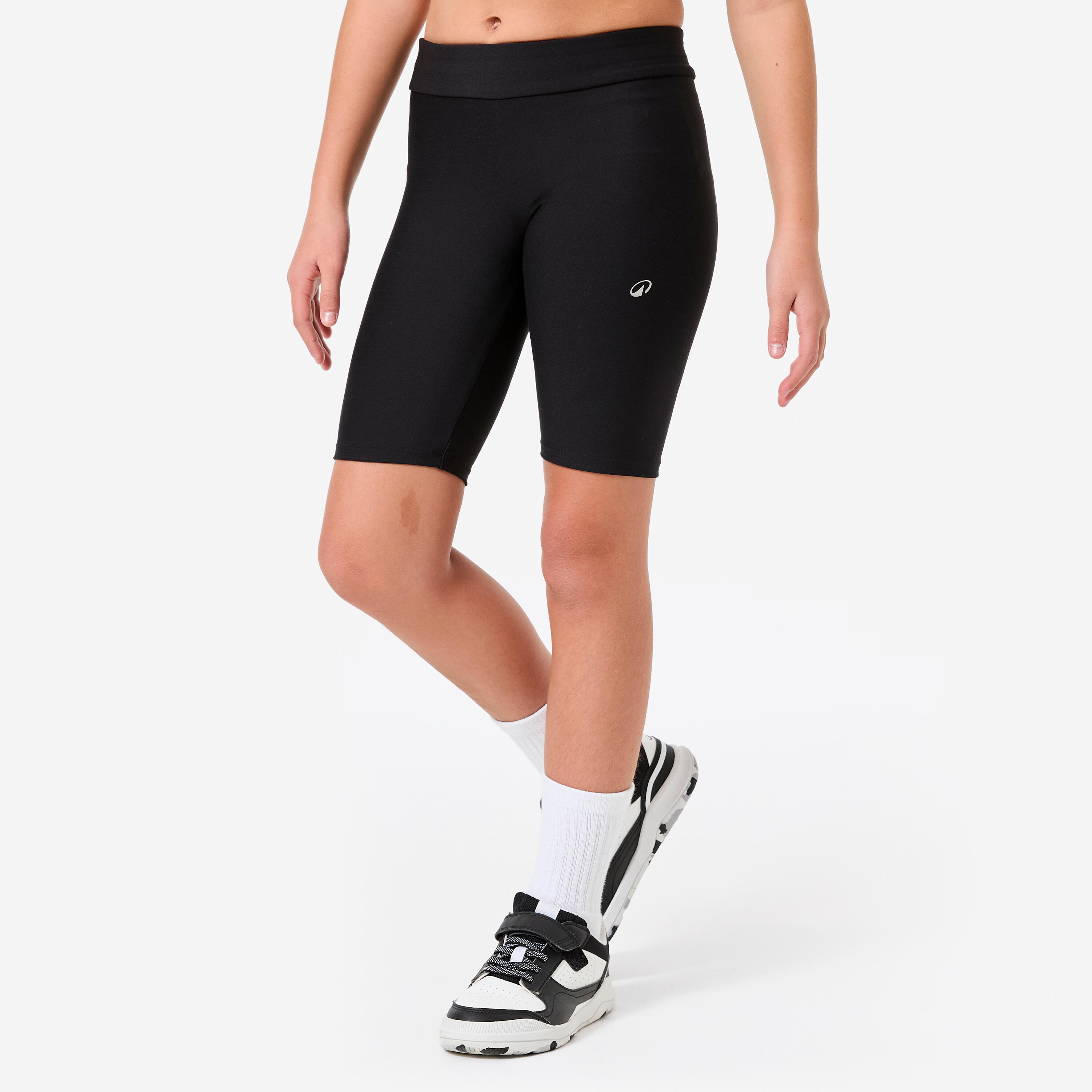 Radlerhose Mädchen blickdicht - schwarz