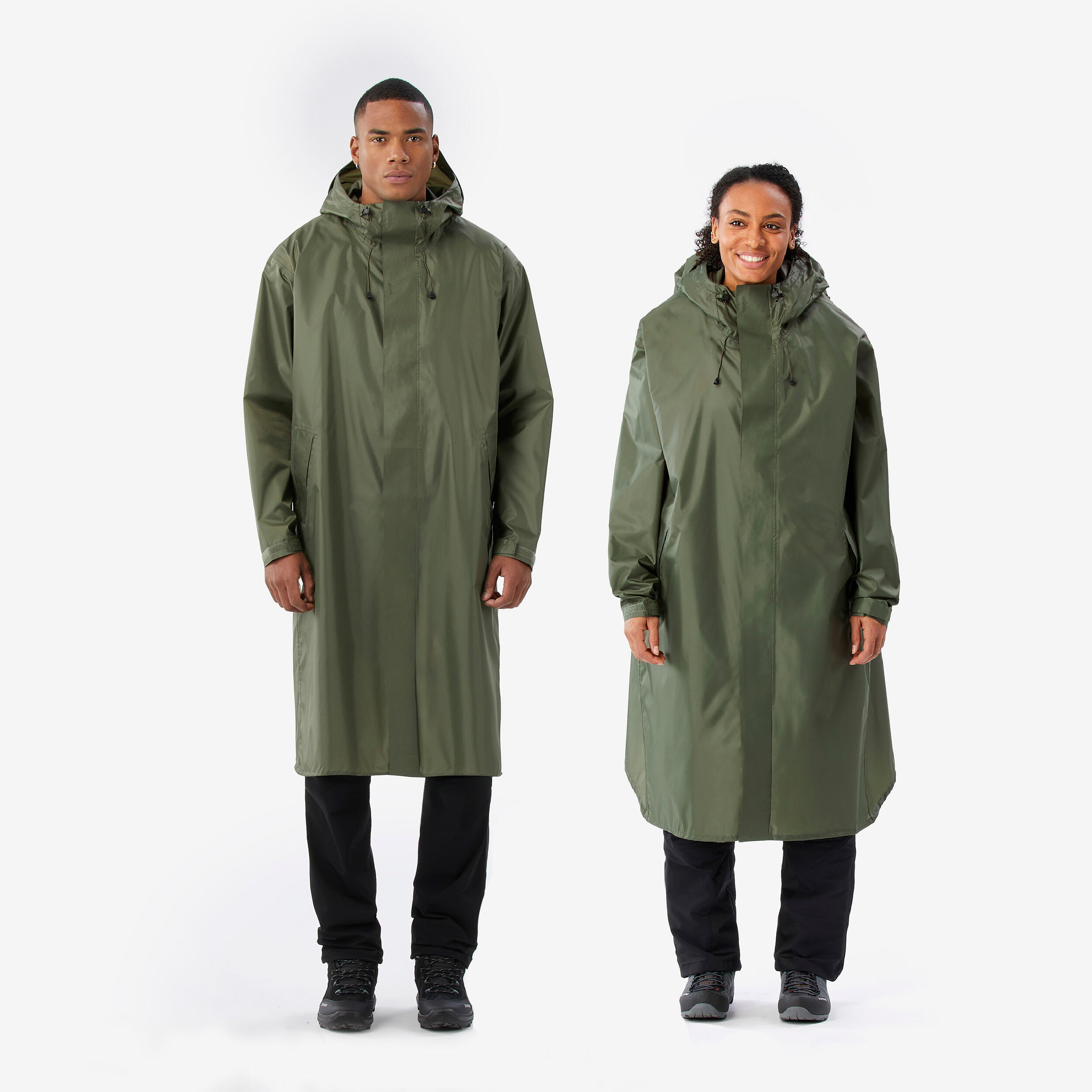 Poncho Regencape anpassbar max. 75 l Wandern - MT900 2.0 khaki