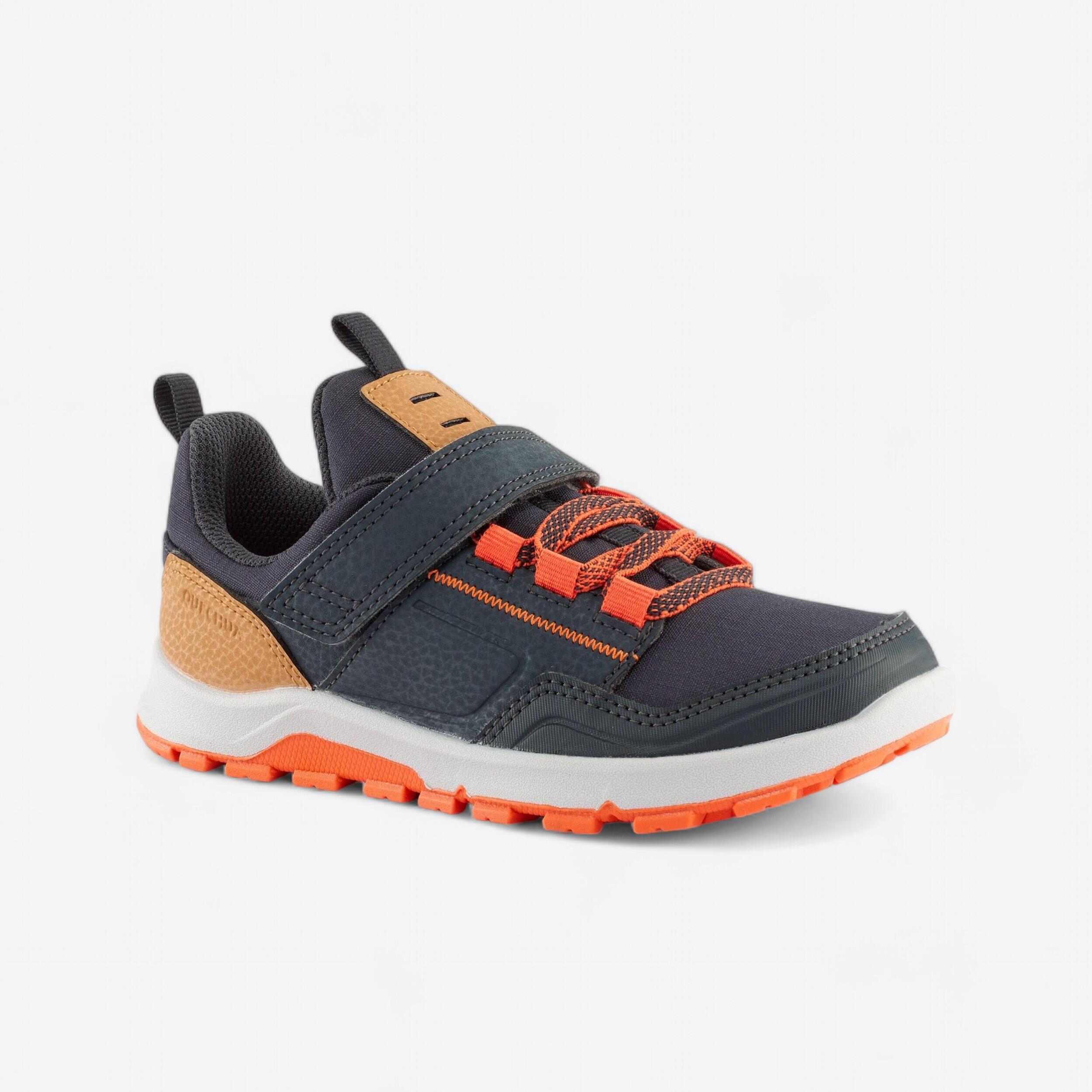 Wanderschuhe Gr.28–34 wasserabweisend mit Klettverschluss Wandern - NH500 grau