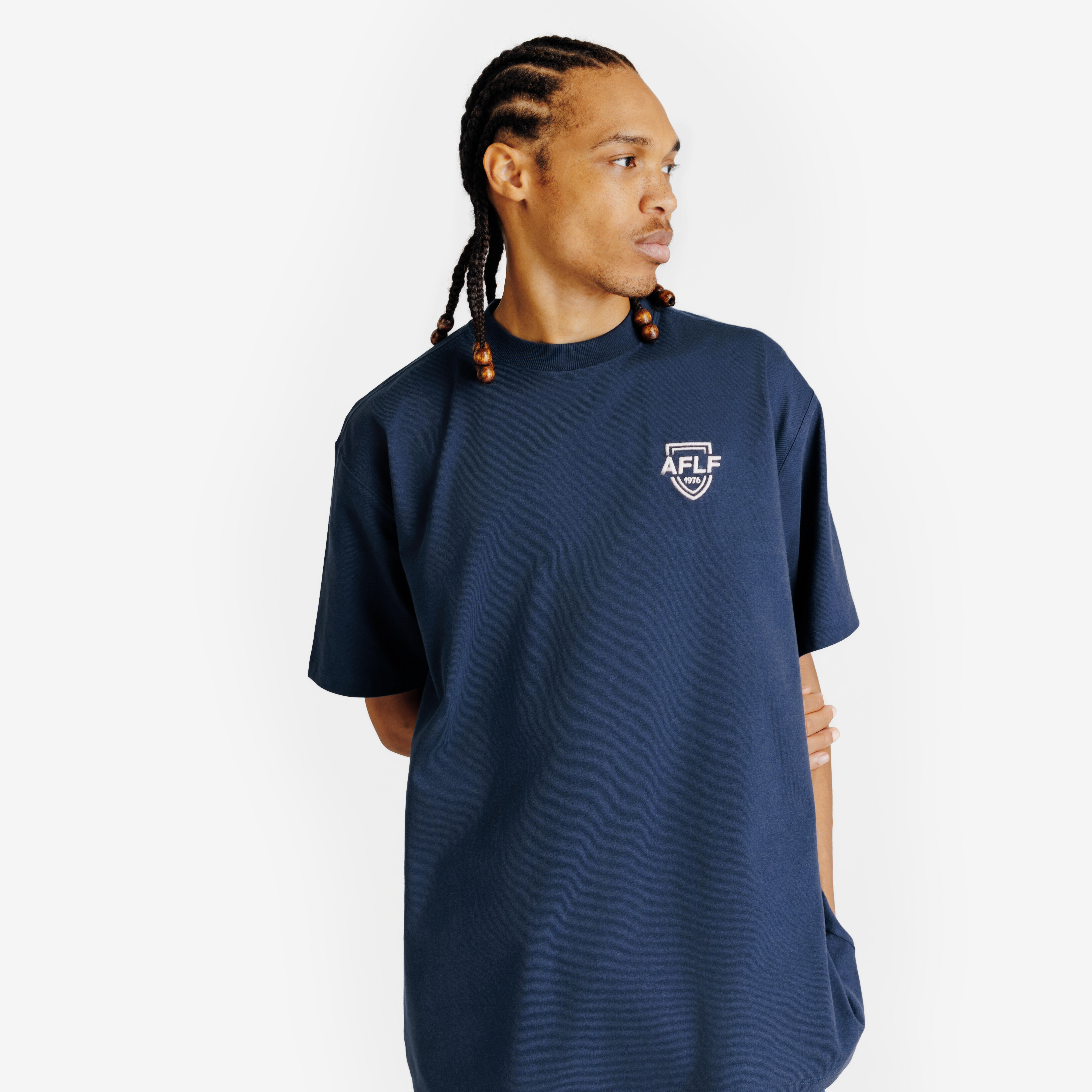 T-Shirt Damen/Herren mit Grafik - Heritage marineblau