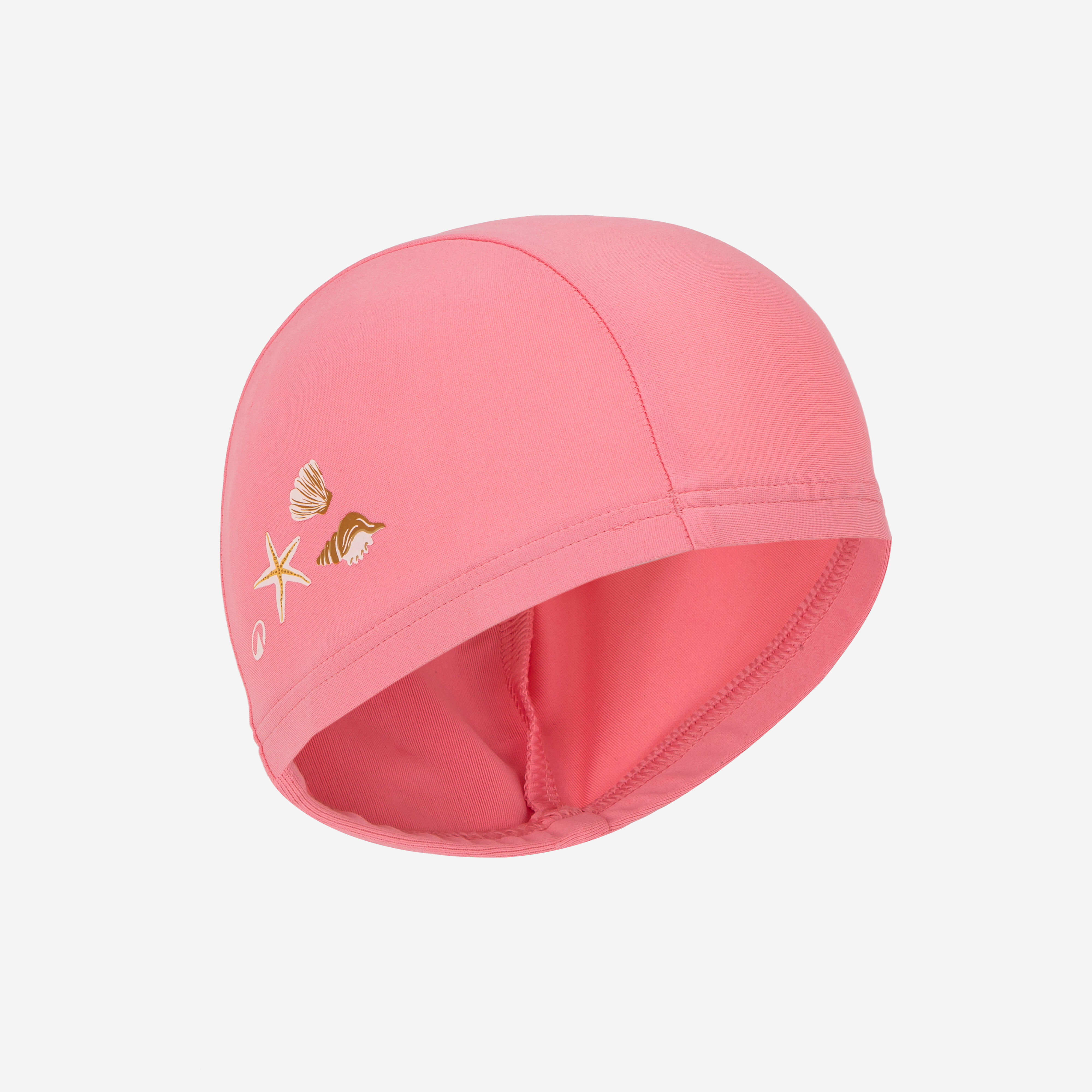 Badekappe Stoff Baby - Shell rosa