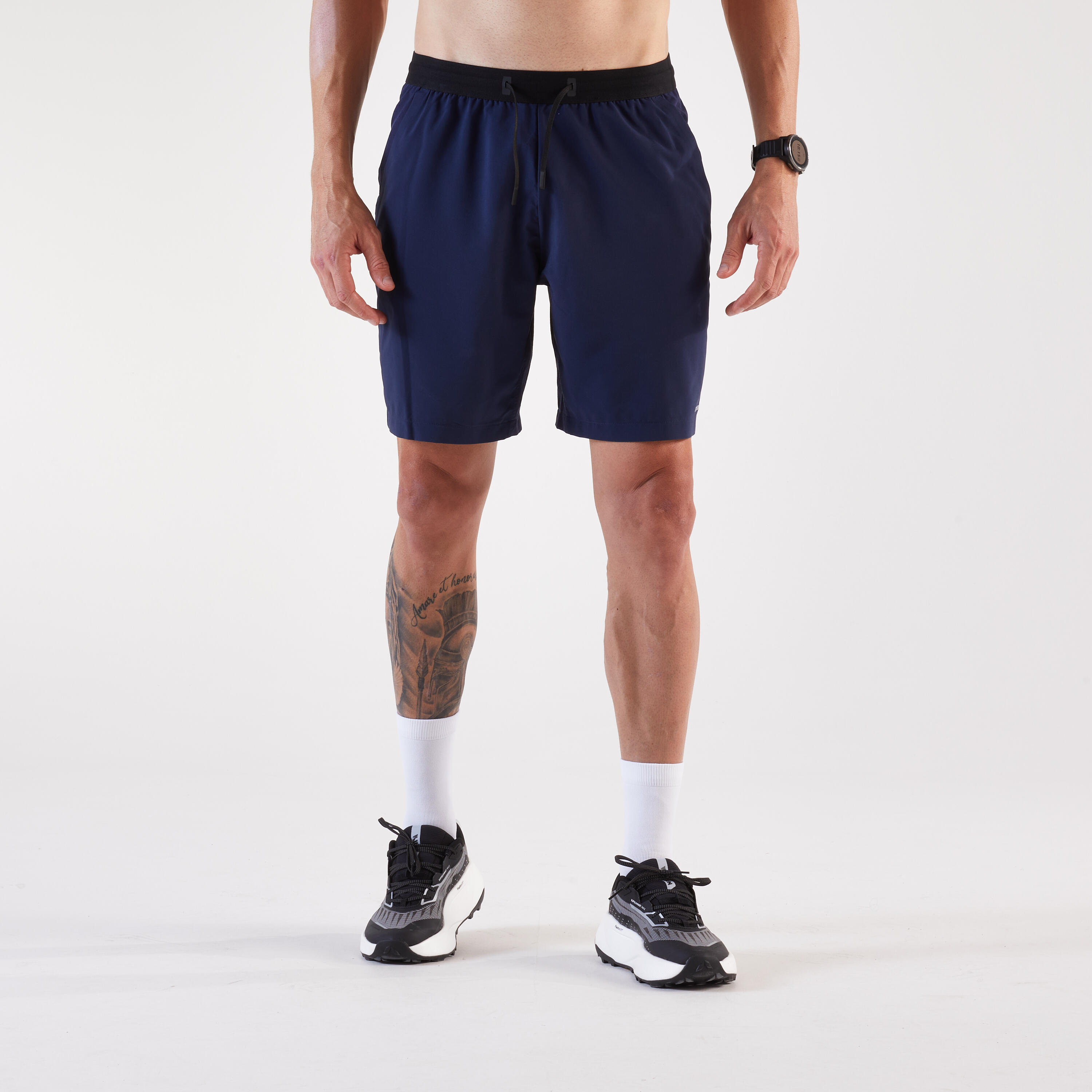 Laufshorts Herren - Run 500 Dry stahlblau