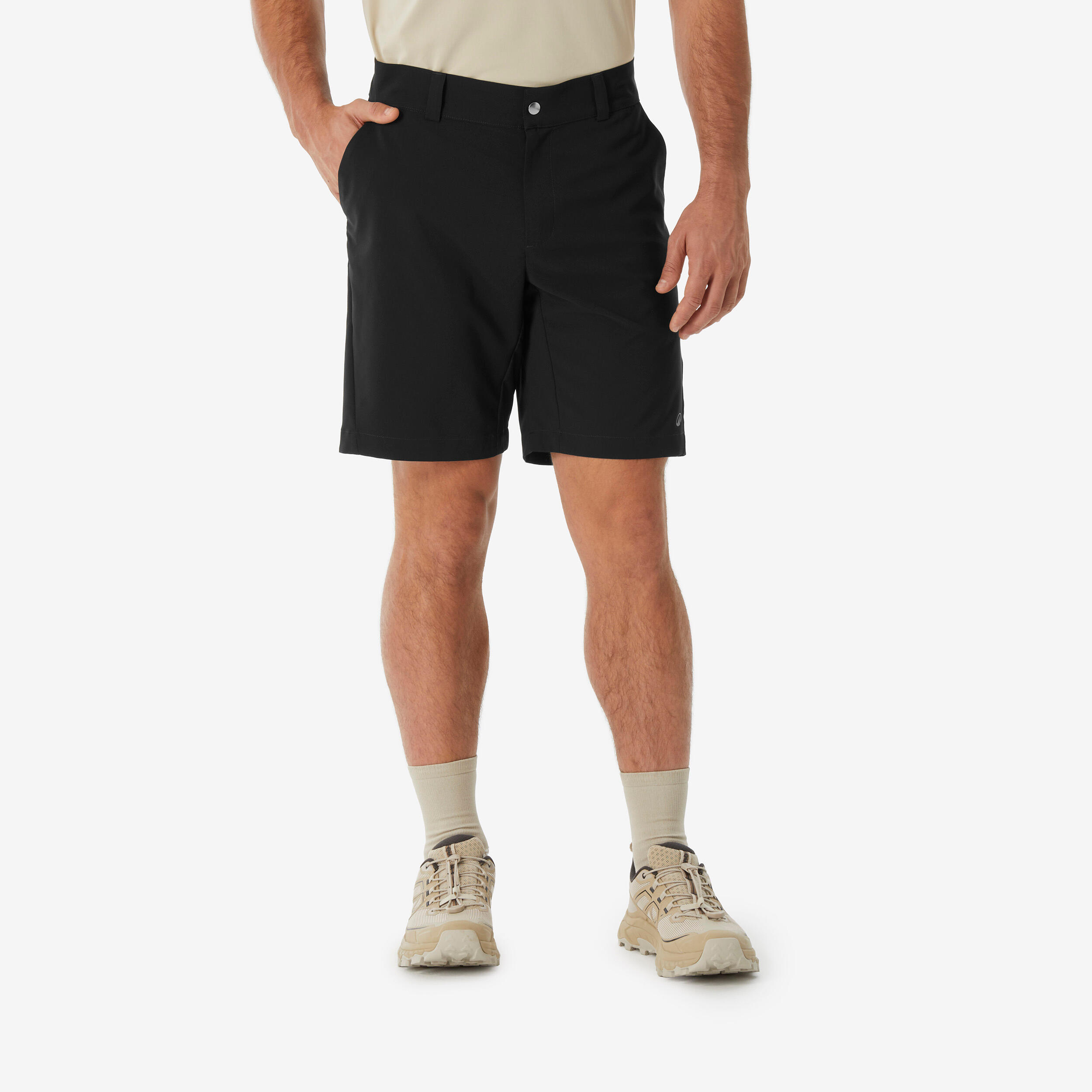 Wandershorts Herren Wandern - MH100 schwarz