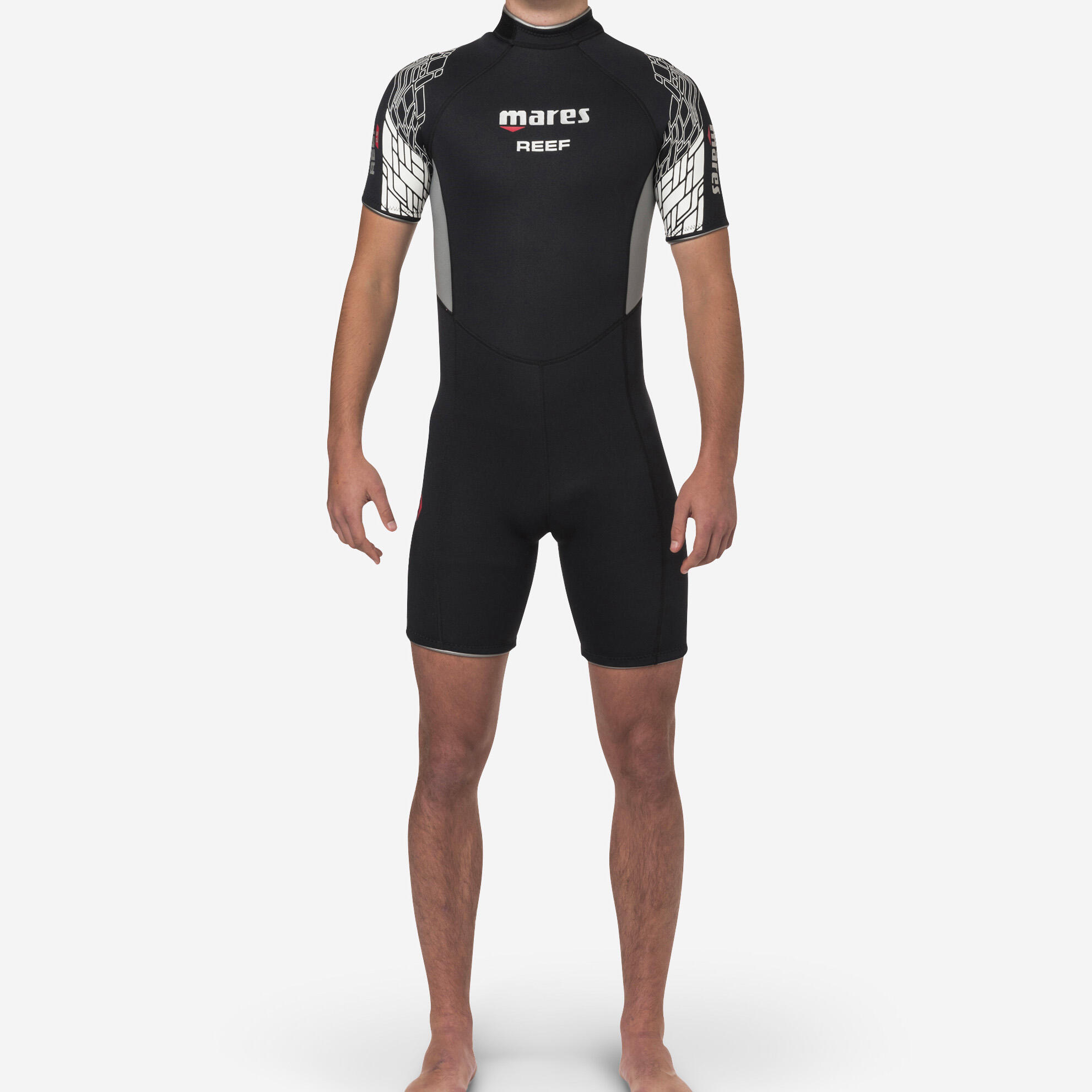 Neoprenshorty Tauchen Herren 2,5 mm Mares Reef schwarz/grau