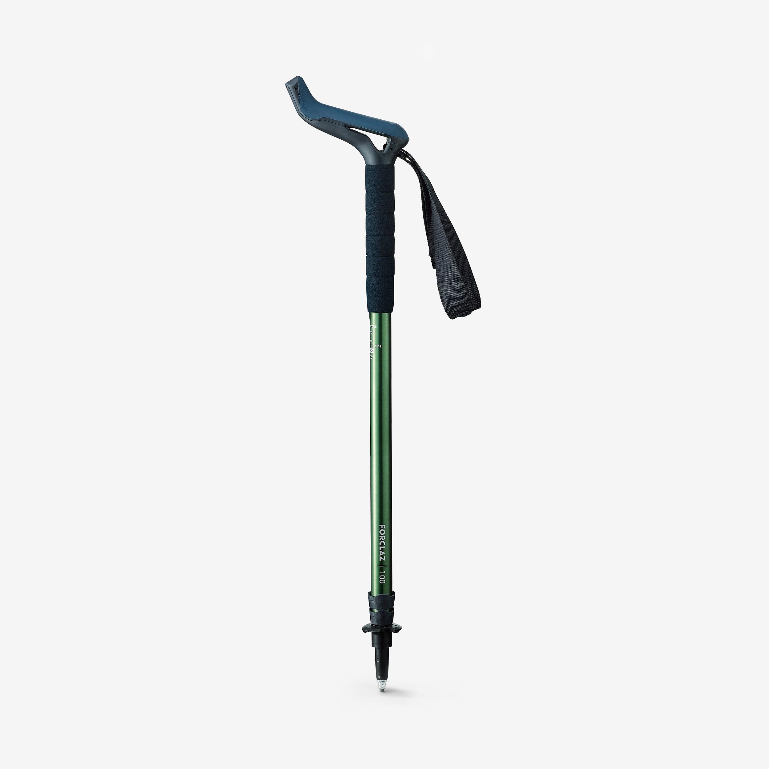 Wanderstock ergonomisch einzeln verkauft Trekking - MT100 grün