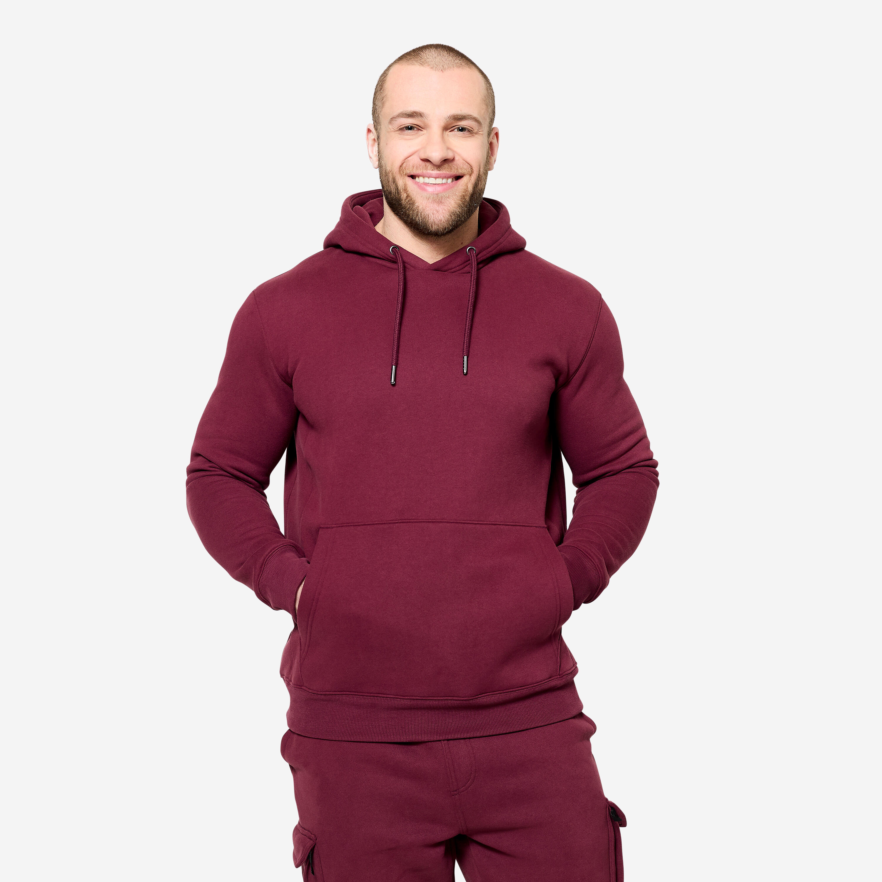 Hoodie Herren - bordeaux