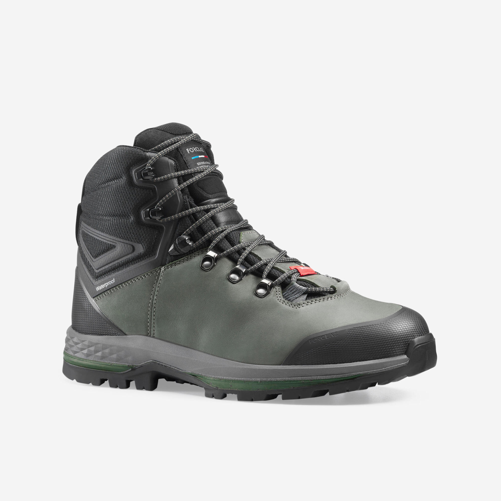Trekkingschuhe Herren Leder hoch breit wasserdicht - MT100