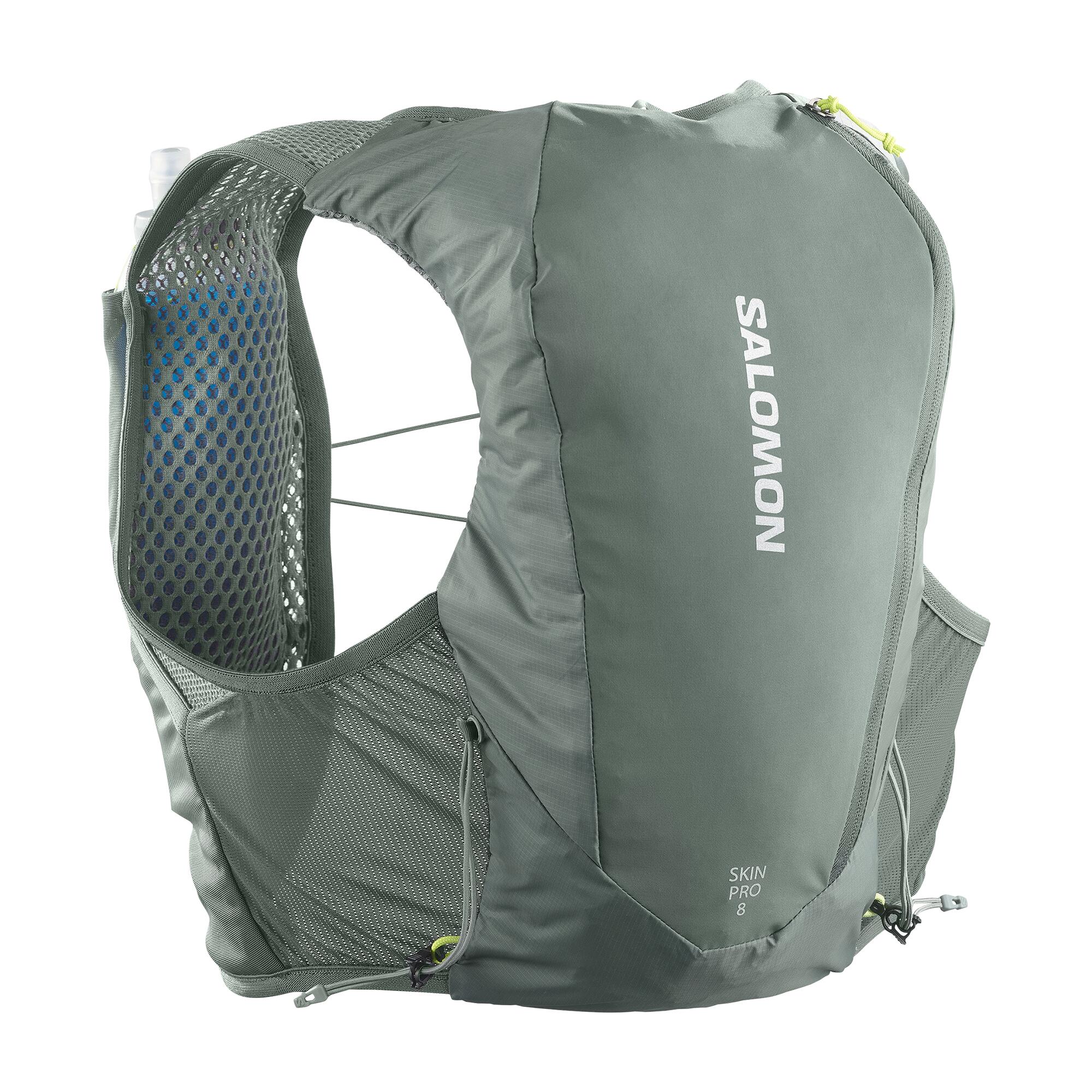 Laufweste Trailrunning 8 Liter Salomon - Skin Pro 8 grün