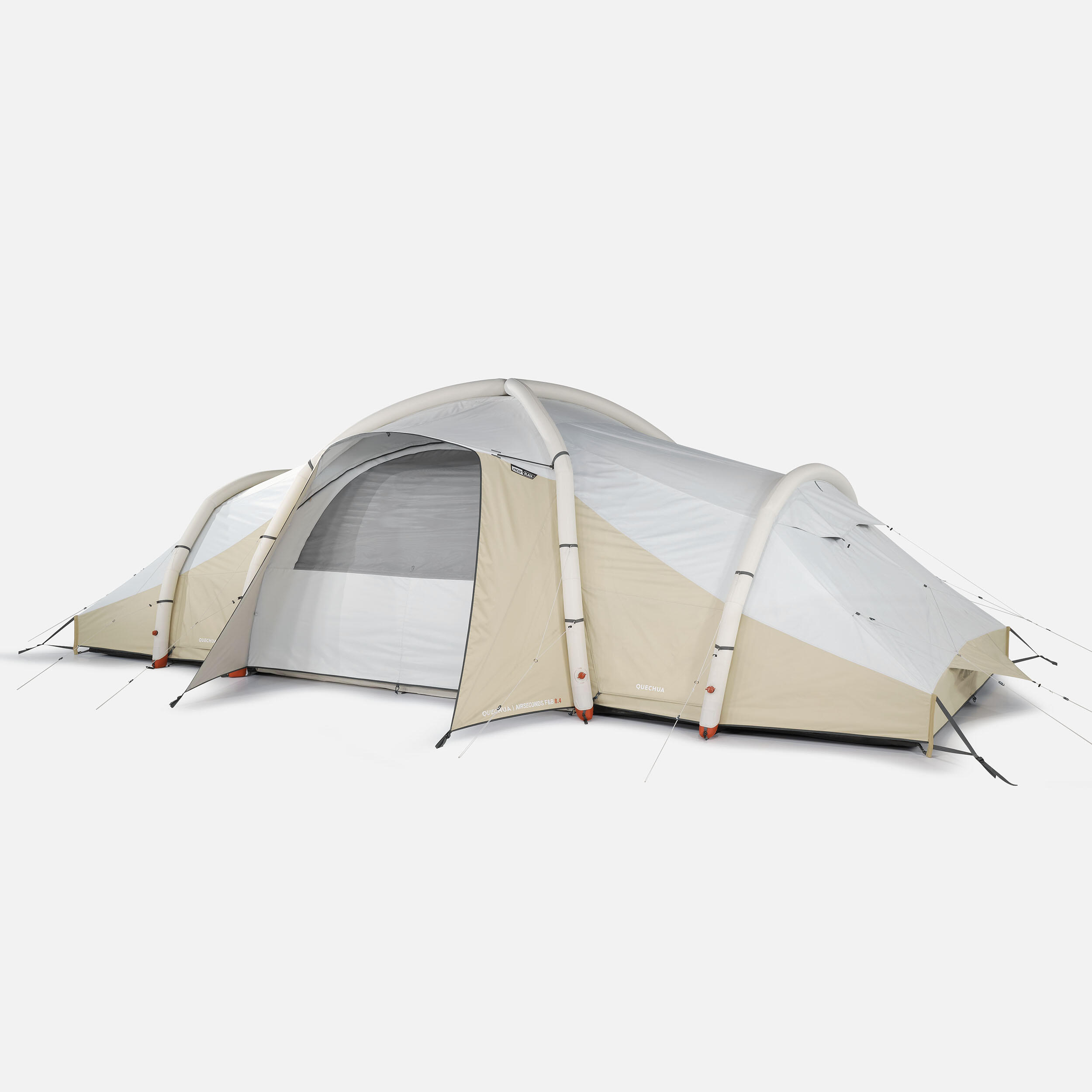 Familienzelt aufblasbar - Air Seconds 8.4 Fresh & Black 8 Personen in 4 Kabinen