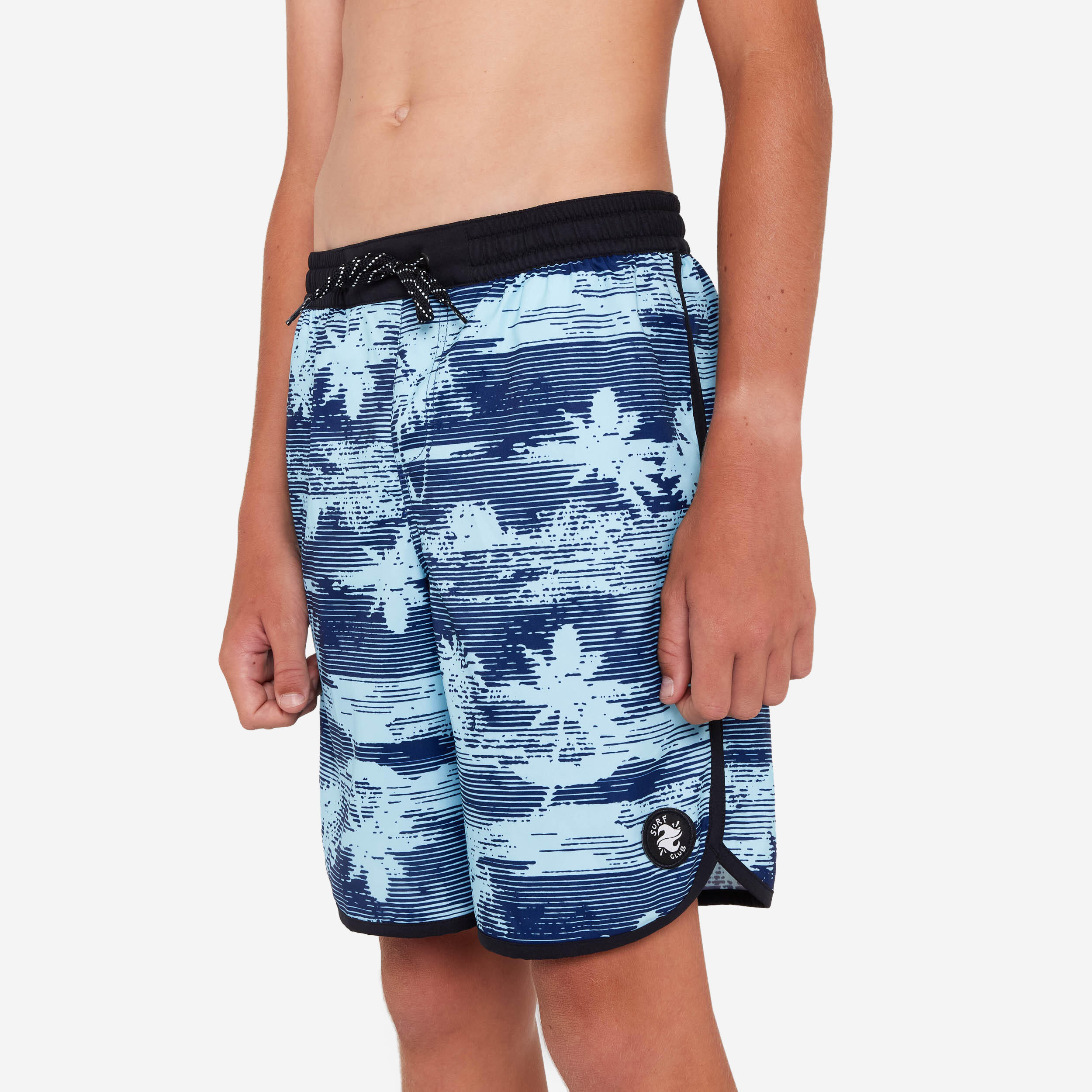 Boardshorts Surfen Jungen 500 View blau
