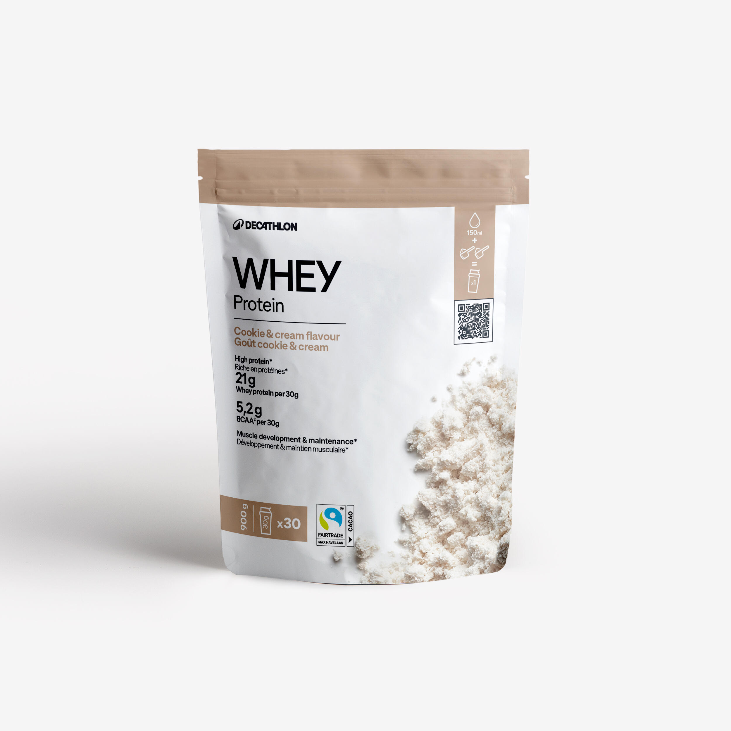Whey Protein Getränkepulver Cookie & Cream 900 g