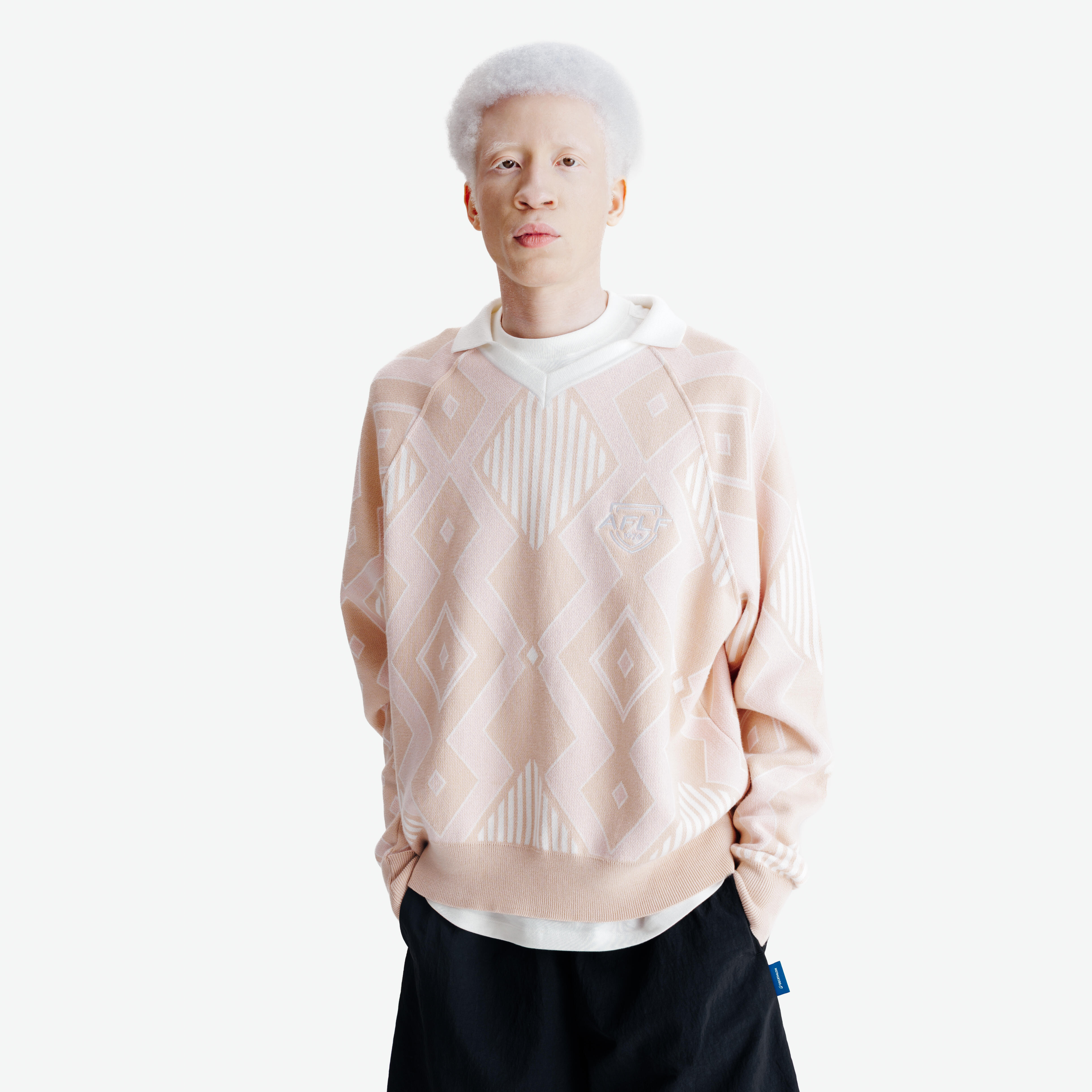Pullover Herren - Heritage rosa/weiß