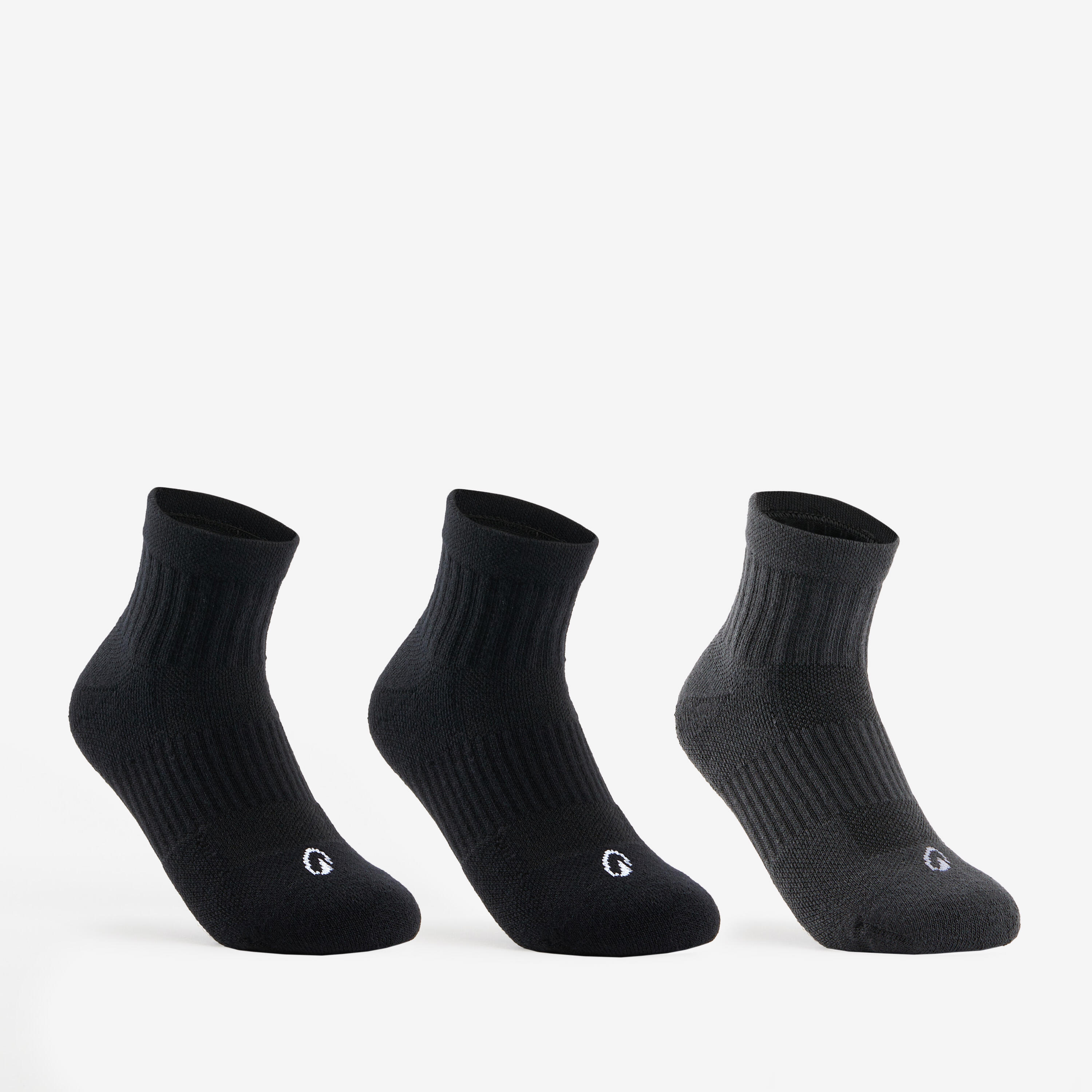 Kinder Tennissocken 3er Pack - RS500 schwarz/grau