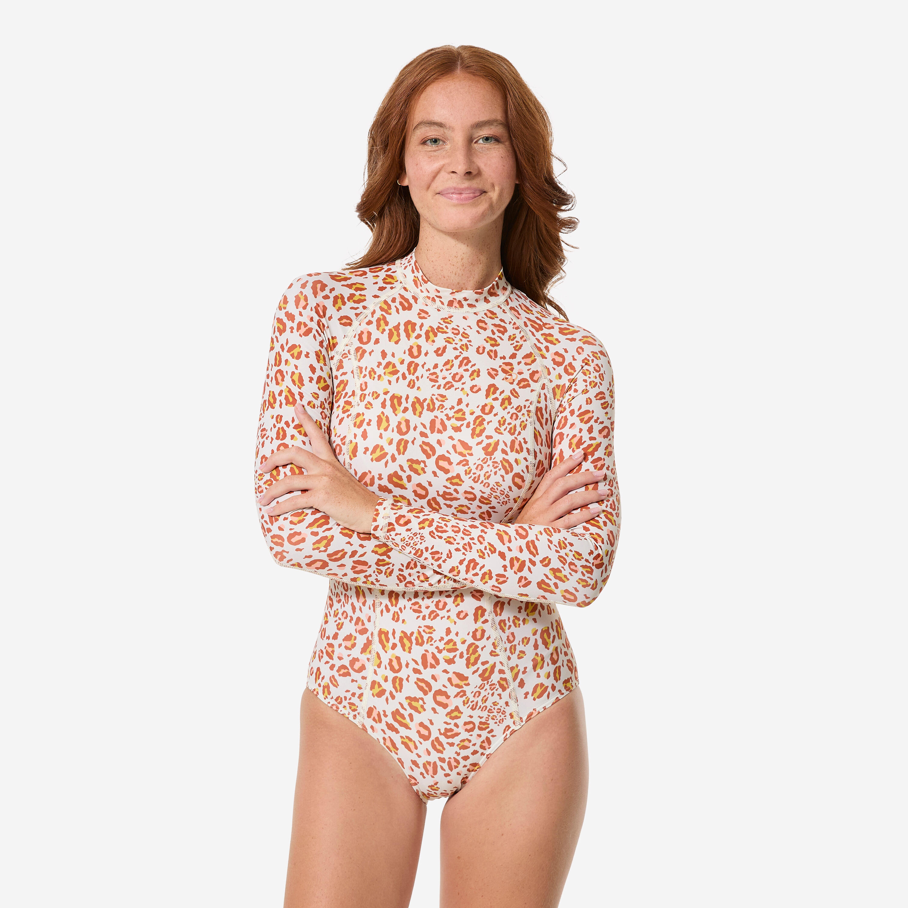 Badeanzug langarm Damen Dani Graou beige