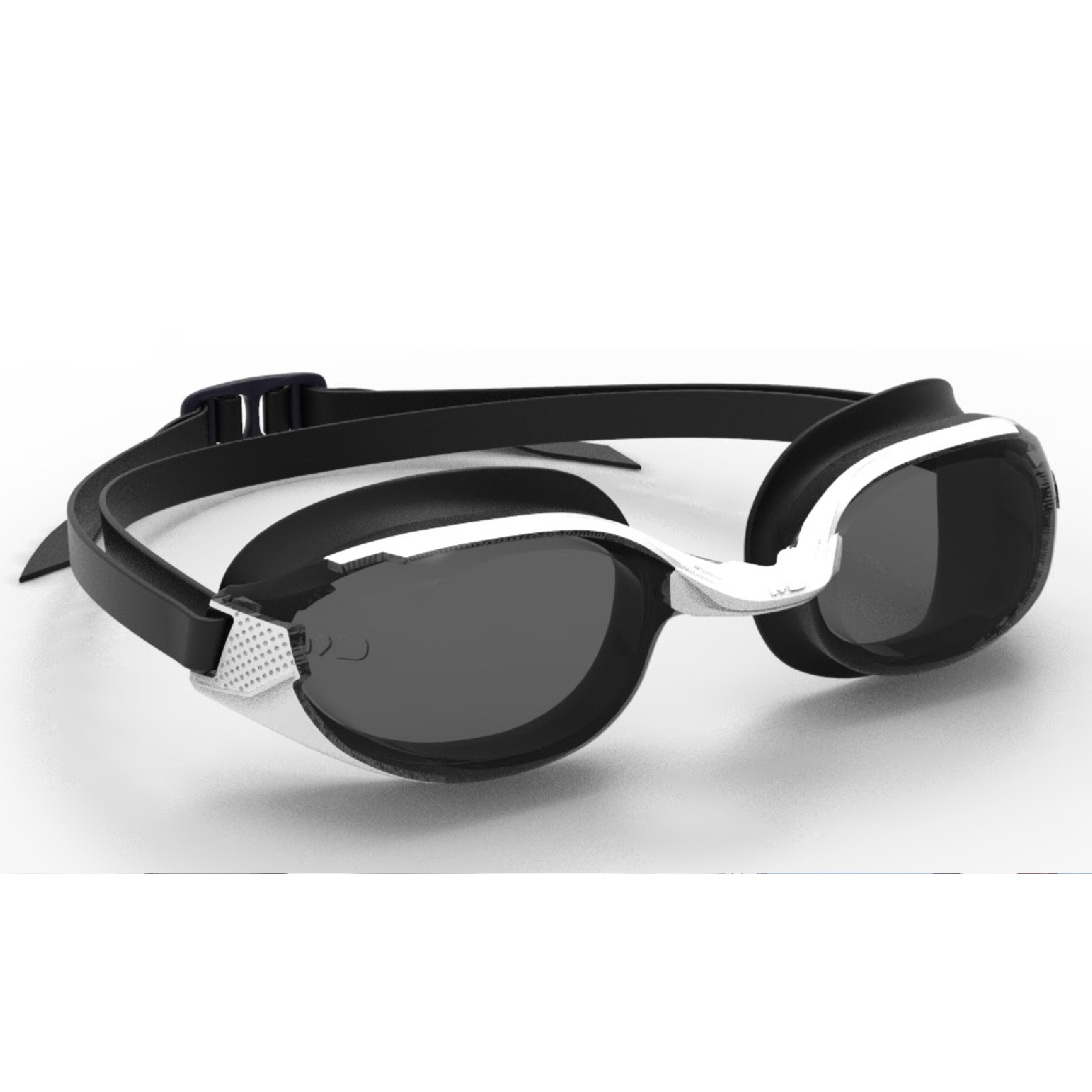 Schwimmbrille Korrekturgläser getönte Gläser Einheitsgröße - BFit schwarz