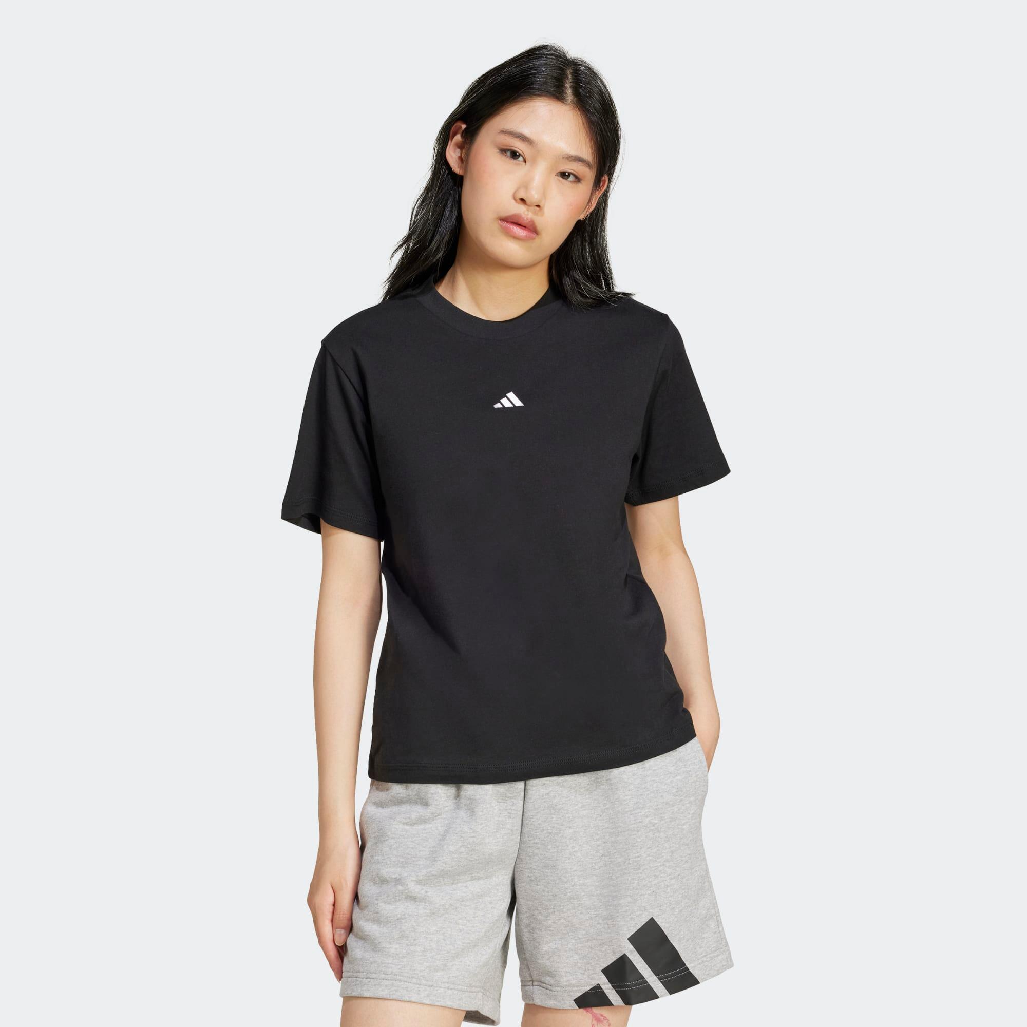 T-Shirt Baumwolle ADIDAS schwarz