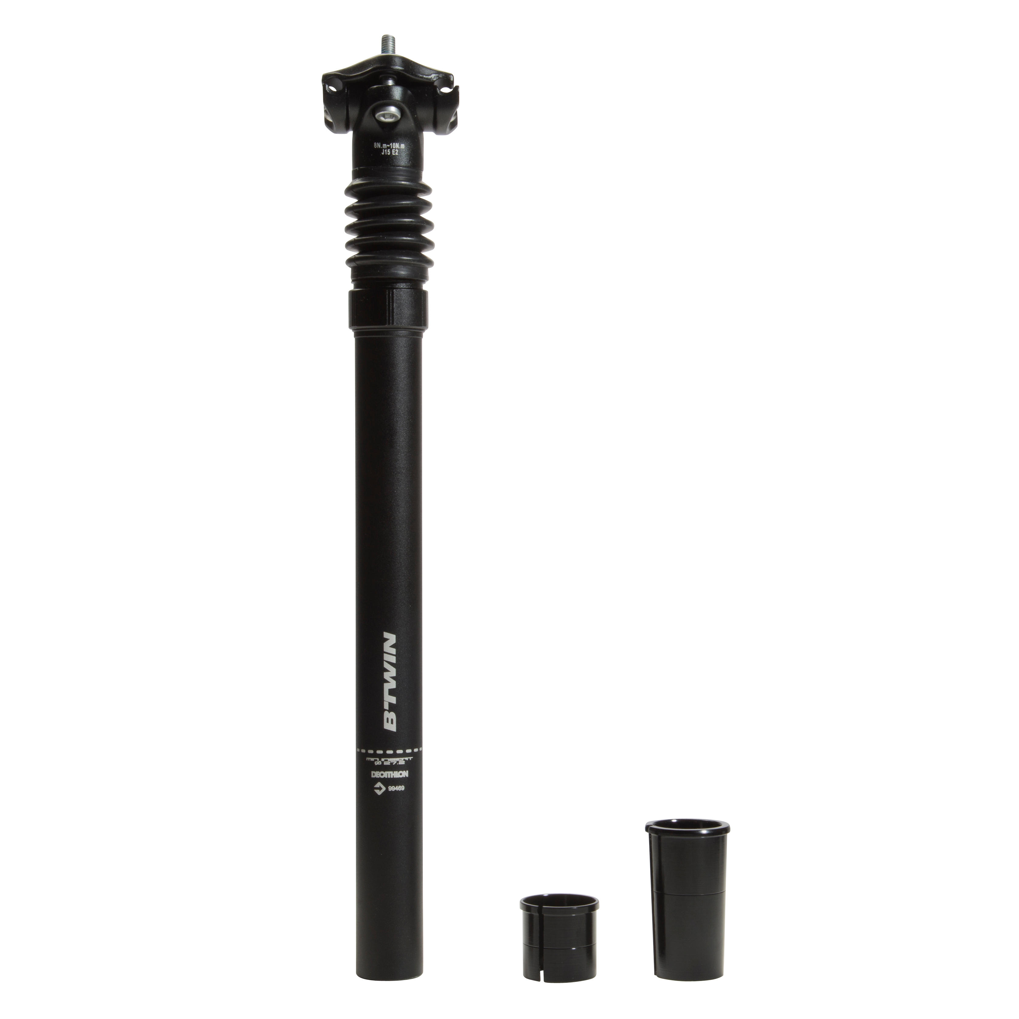 Sattelstütze gefedert Durchmesser 27,2 mm Adapter für 29,8 und 31,8 mm