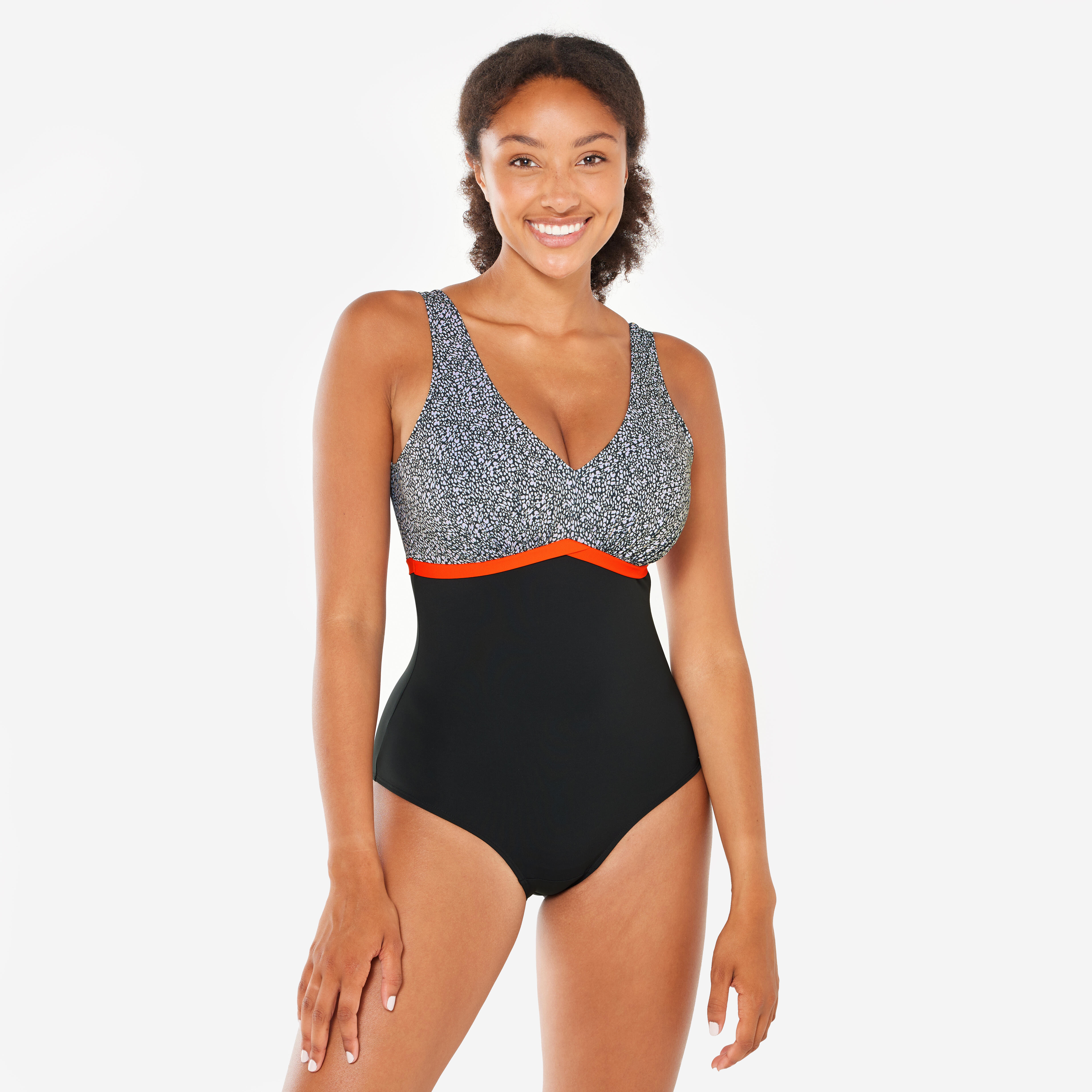 Badeanzug Damen Aquafitness - Rosy schwarz