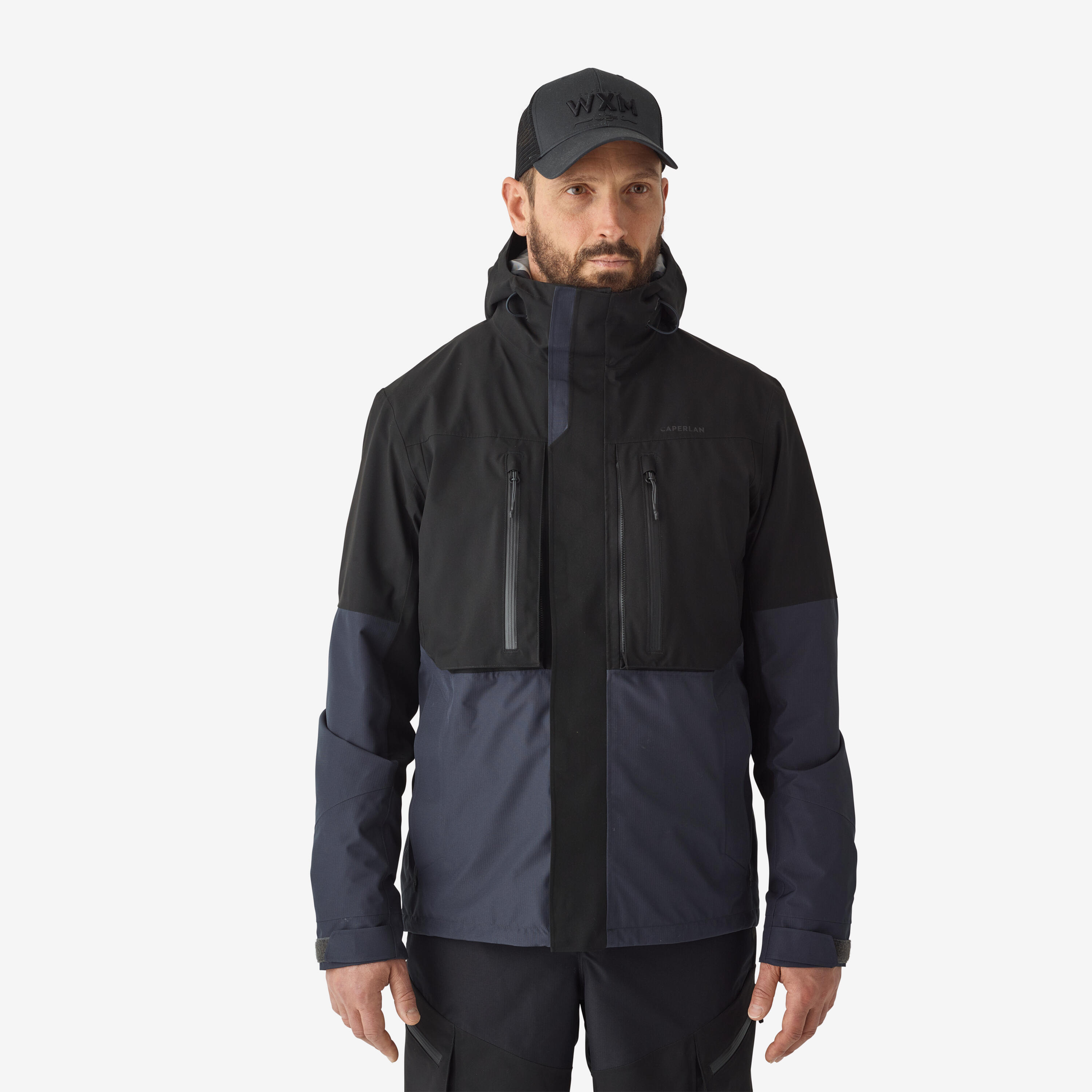 Angeljacke FJ 500 WPF wasserdicht Herren grau/schwarz
