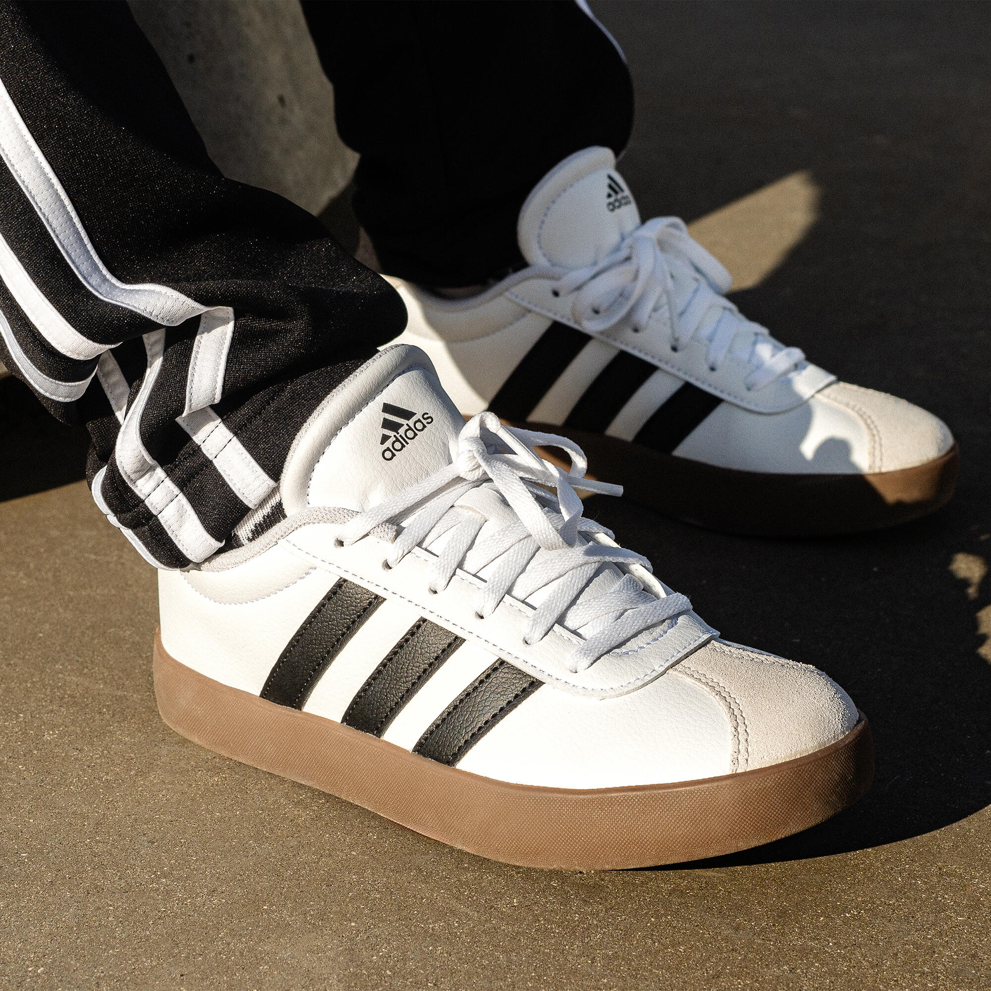 Sportschuhe Kinder - VL Court weiss/schwarz/grau