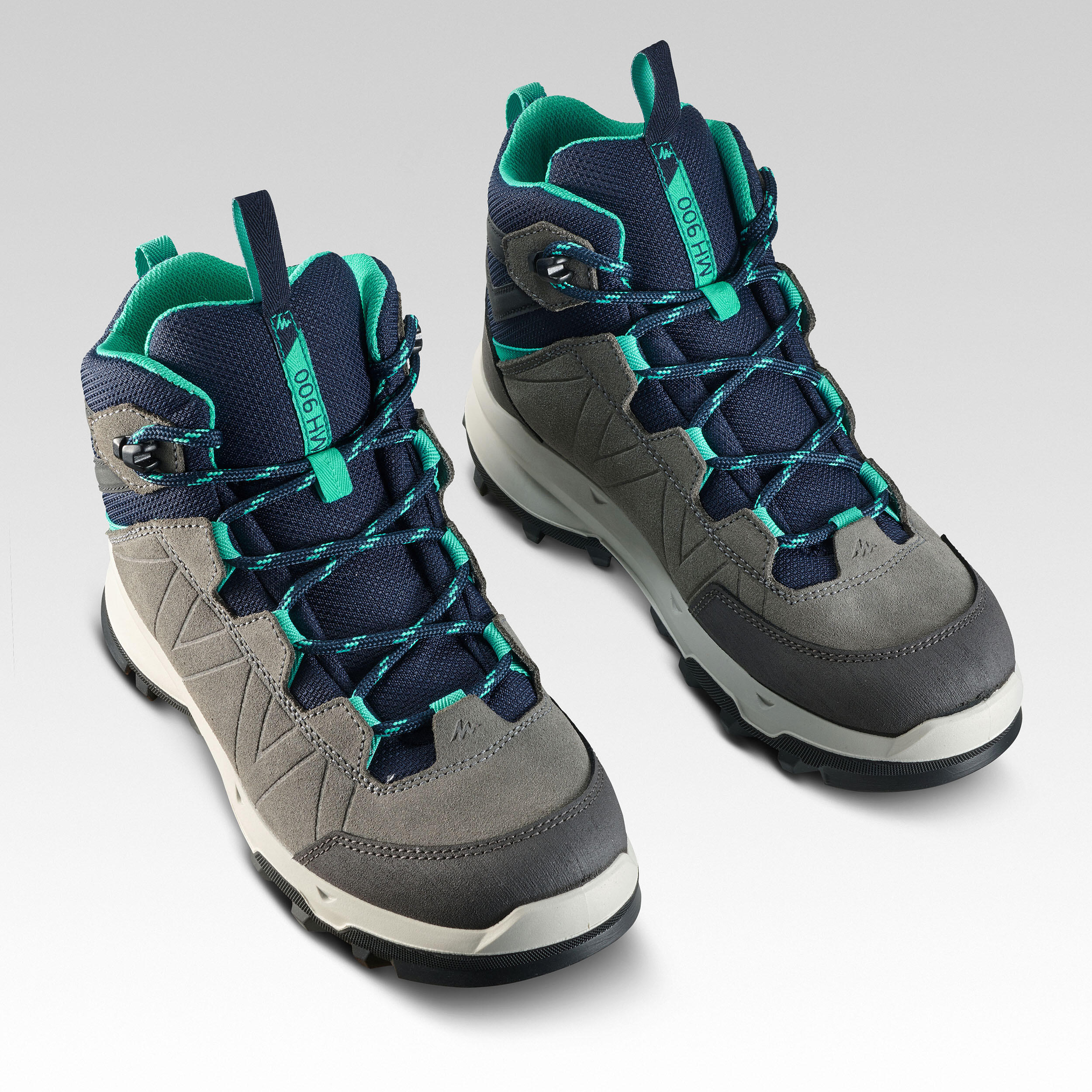 Wanderschuhe Kinder Gr. 28–39 hoch wasserdicht - MH900 blau