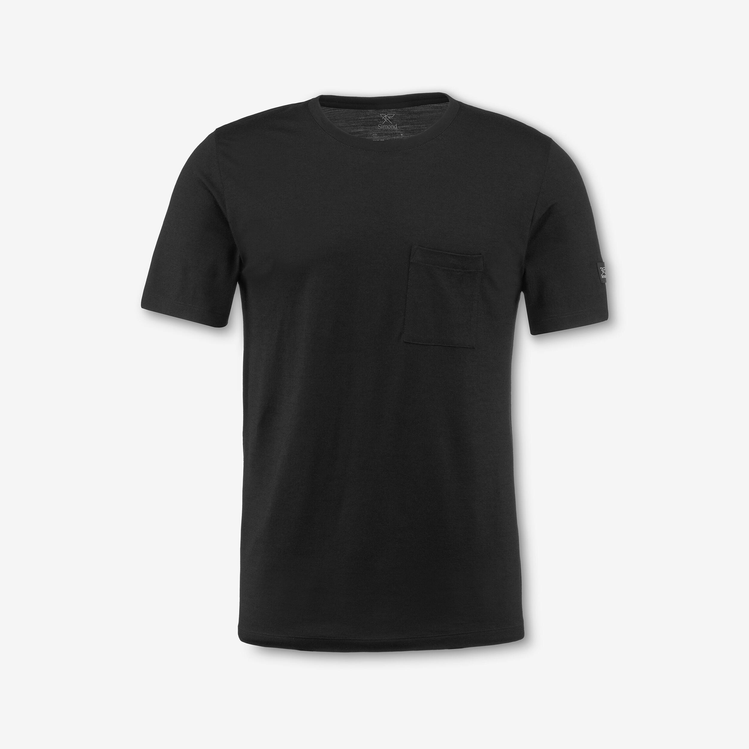 Merinoshirt Herren kurzarm - 100 % Merino schwarz