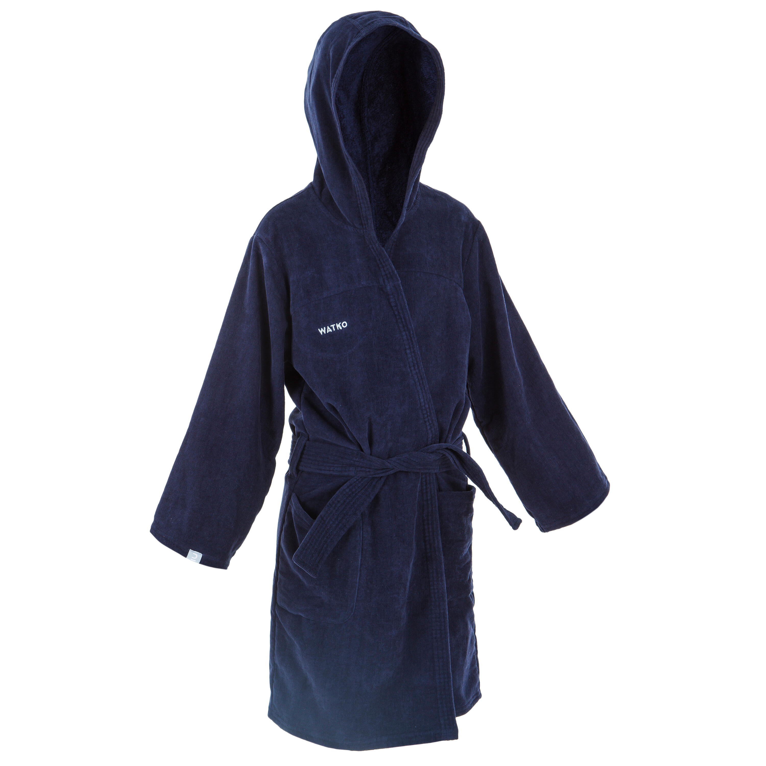 Bademantel Baumwolle dick Kinder Wasserball ‒ 900 marineblau