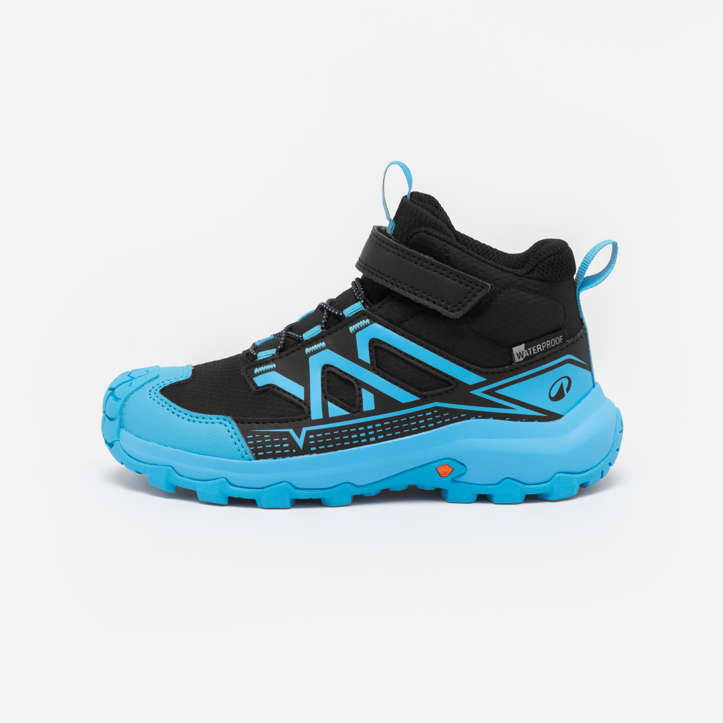 Wanderschuhe Kinder Gr.24–34 halbhoch Klettverschluss - Crossrock blau